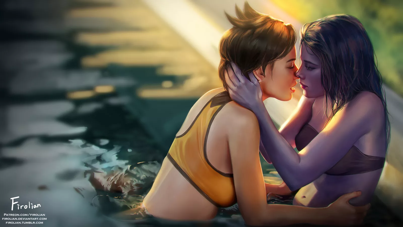 Tracer and Widowmaker by Firolian