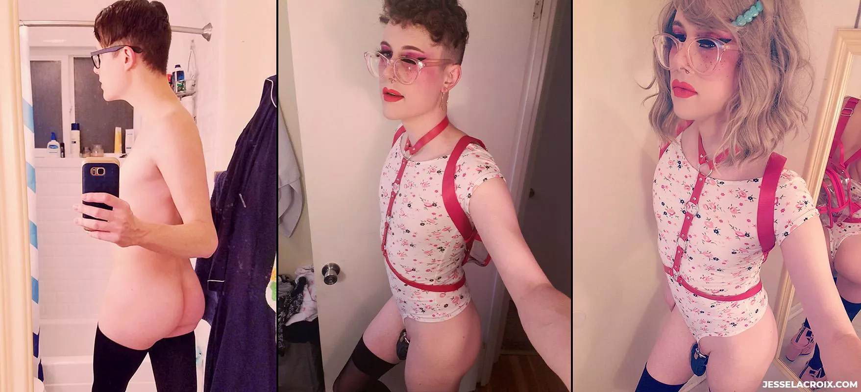 Transforming myself from a shy femboy student to the blowup doll for the party