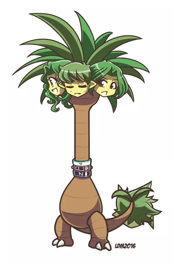 Treetops [F human + F human + M human > Exeggutor, post TF] by LordDragonMaster