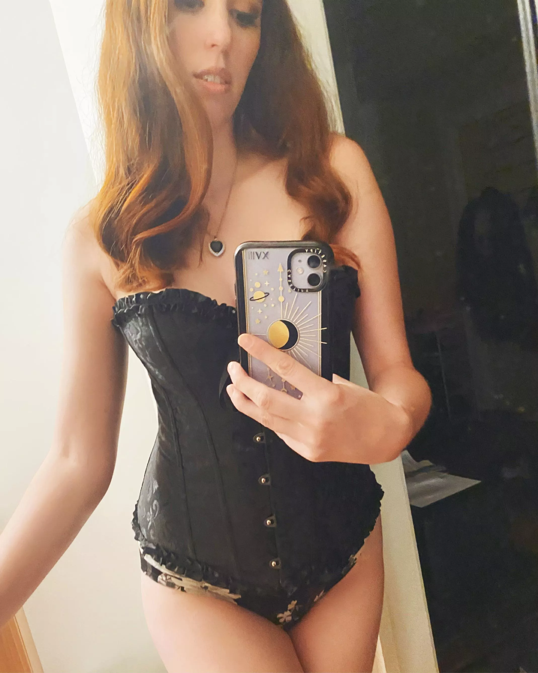 Trying on a new corset ..not sure if I like this one or not