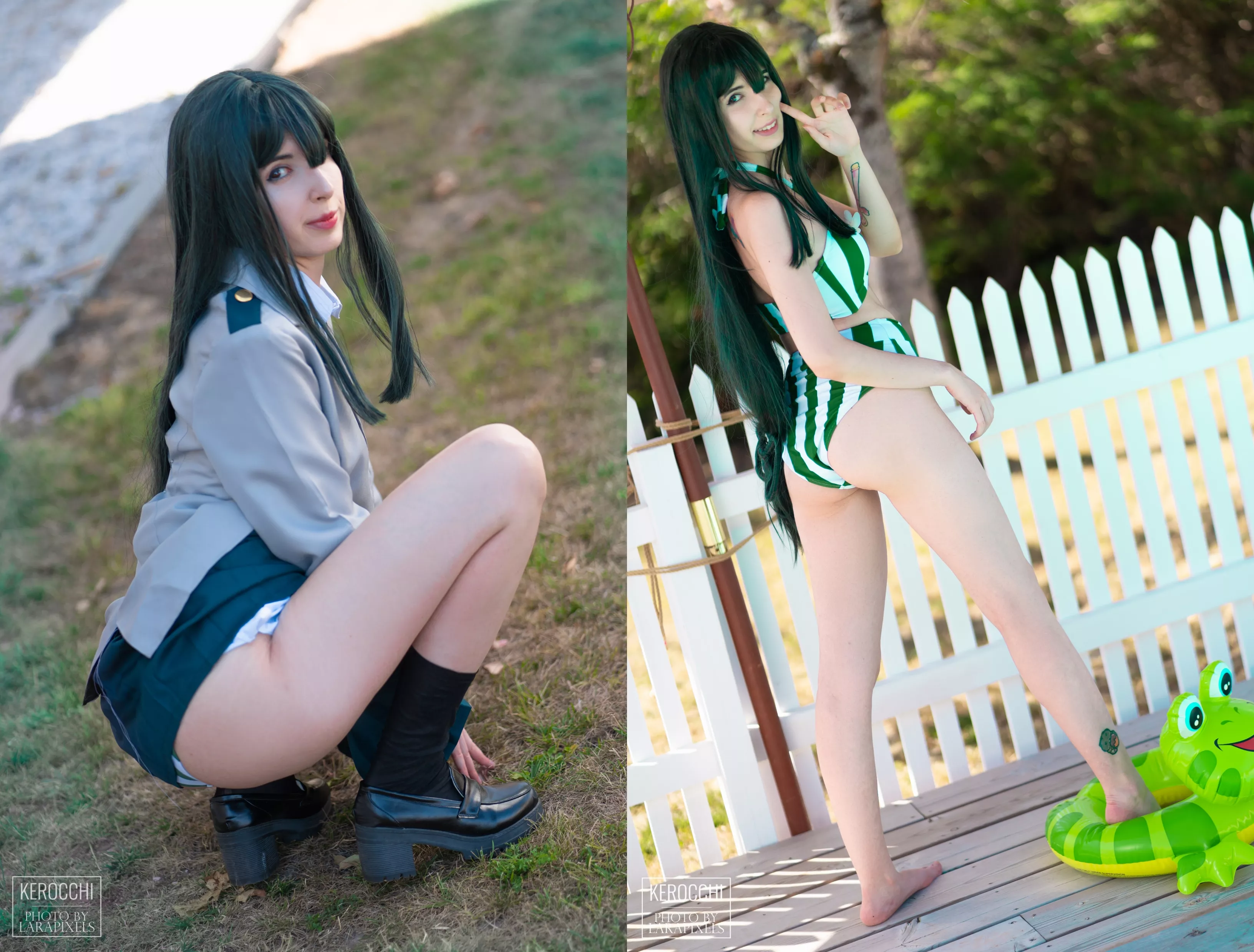 Tsuyu Asui uniform and bikini! 💚 ~ Kerocchi