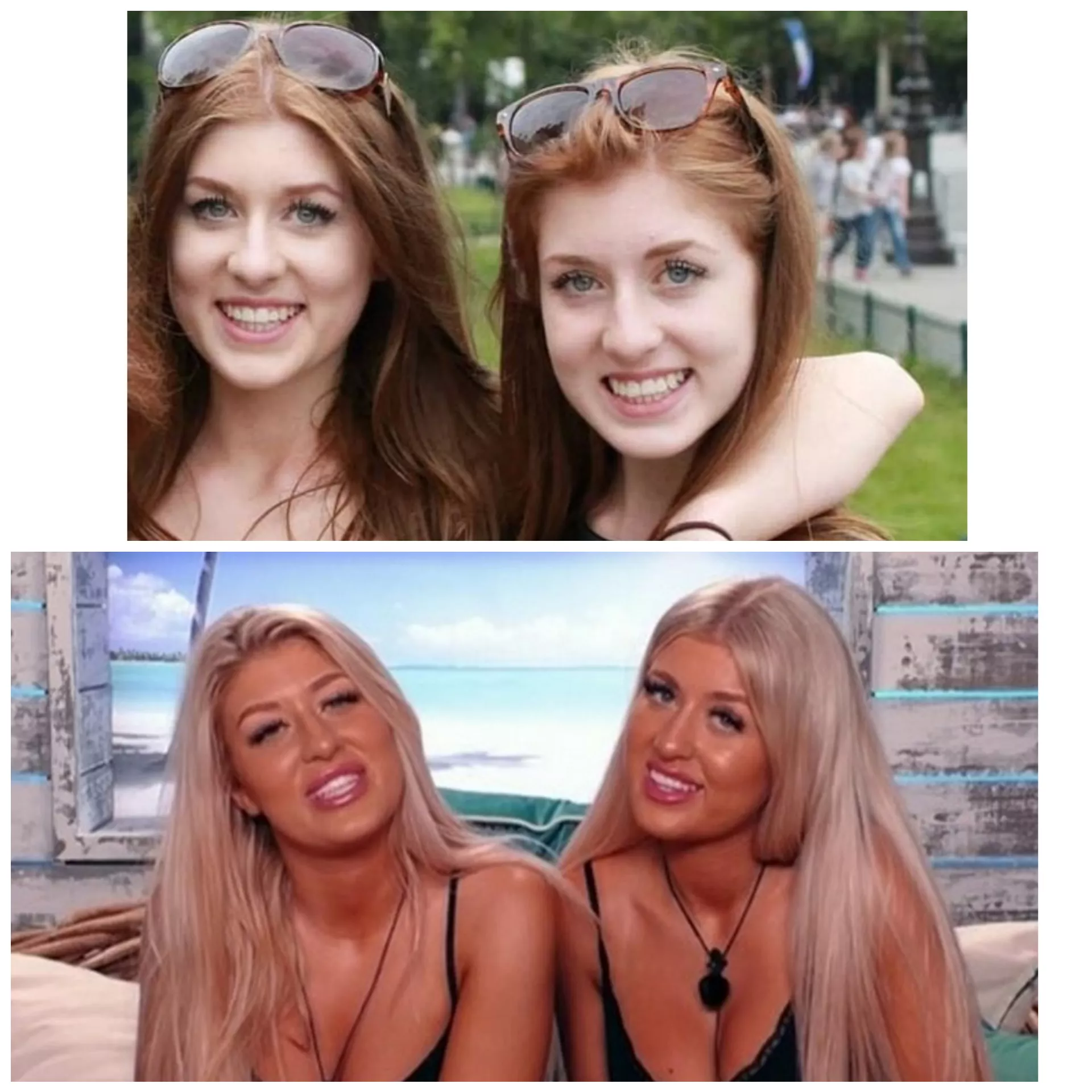 Twins currently appearign on Love Island UK. I saw this, and thought of you pervs‚??