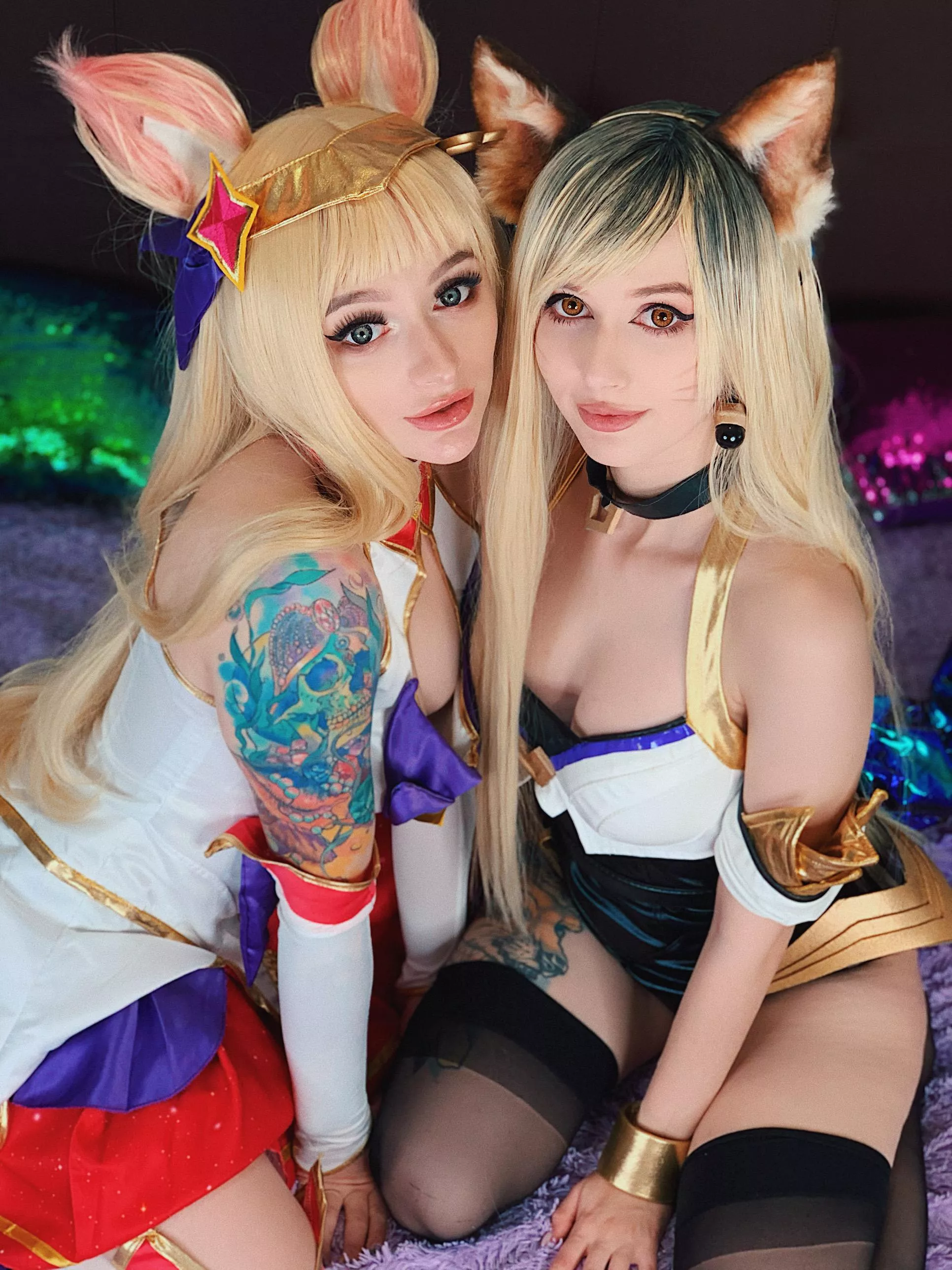 Two Ahri from League of Legends by Purple Bitch and Leah Meow