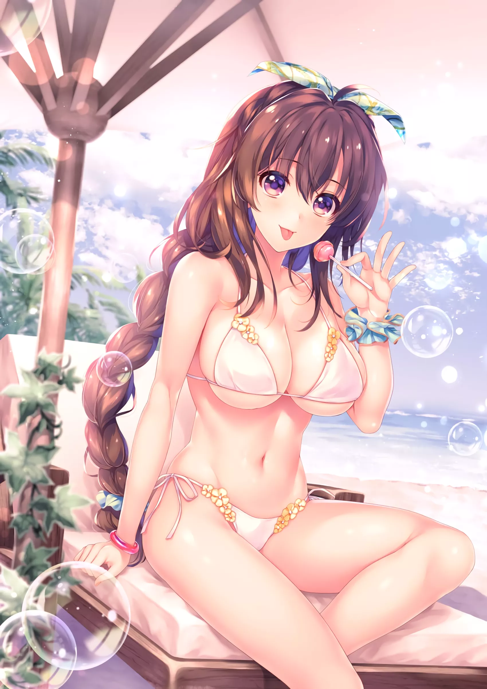 Under beach umbrella (alpha64cat) [Original]