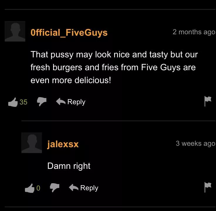 Unexpected Five Guys ad