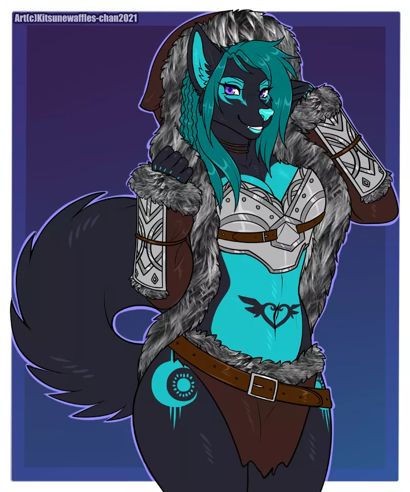 Viking Freya (Art by myself, Kitsunewaffles-chan on FA!)