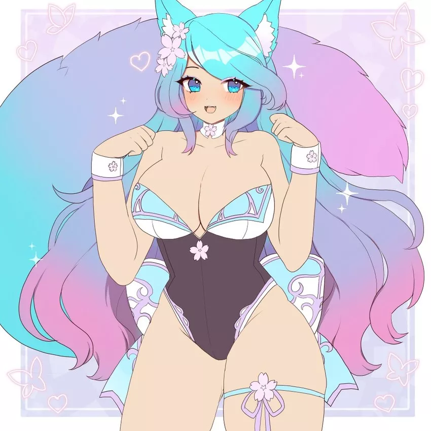 [Vshojo] Silvervale with the thicc bunny outfit