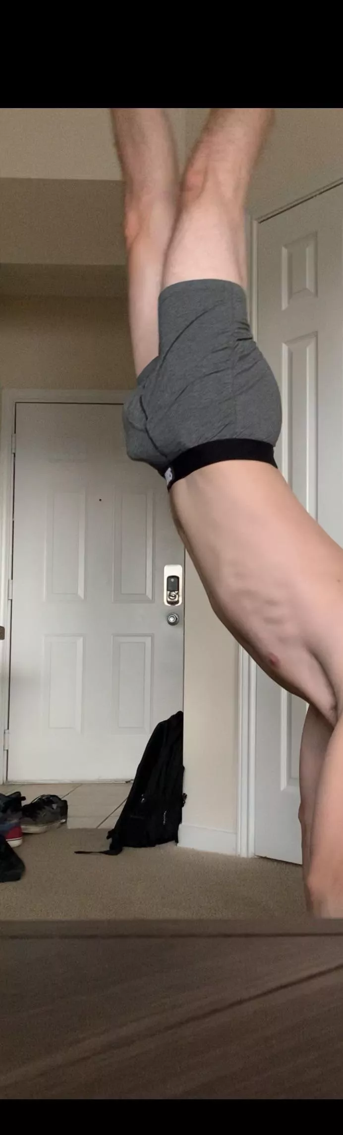 Was curious what my bulge looked like doing a handstand