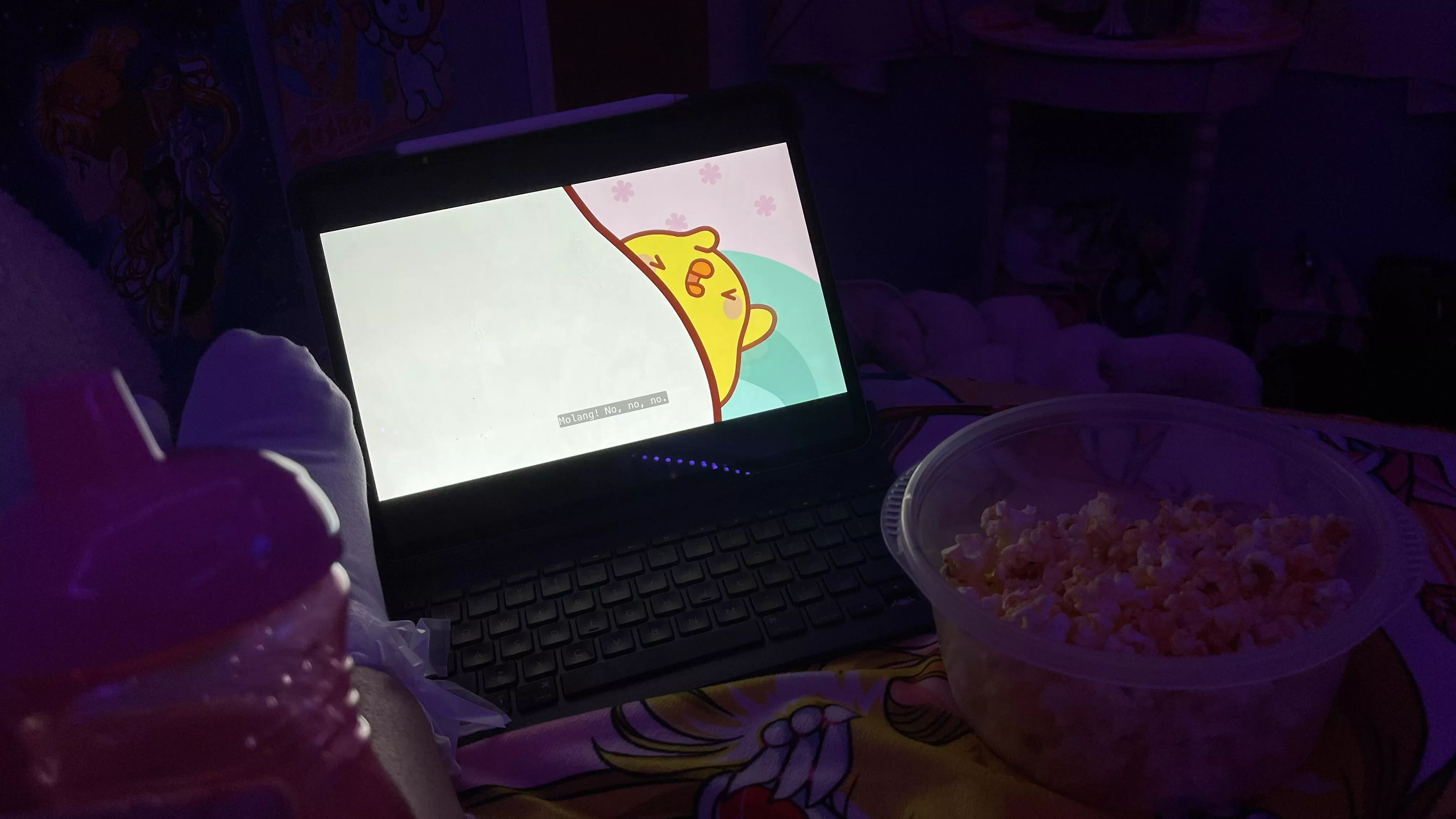 watching molang with sippy and a popcorn is best thing during regressing! ðŸ¼ðŸ’•ðŸ§¸