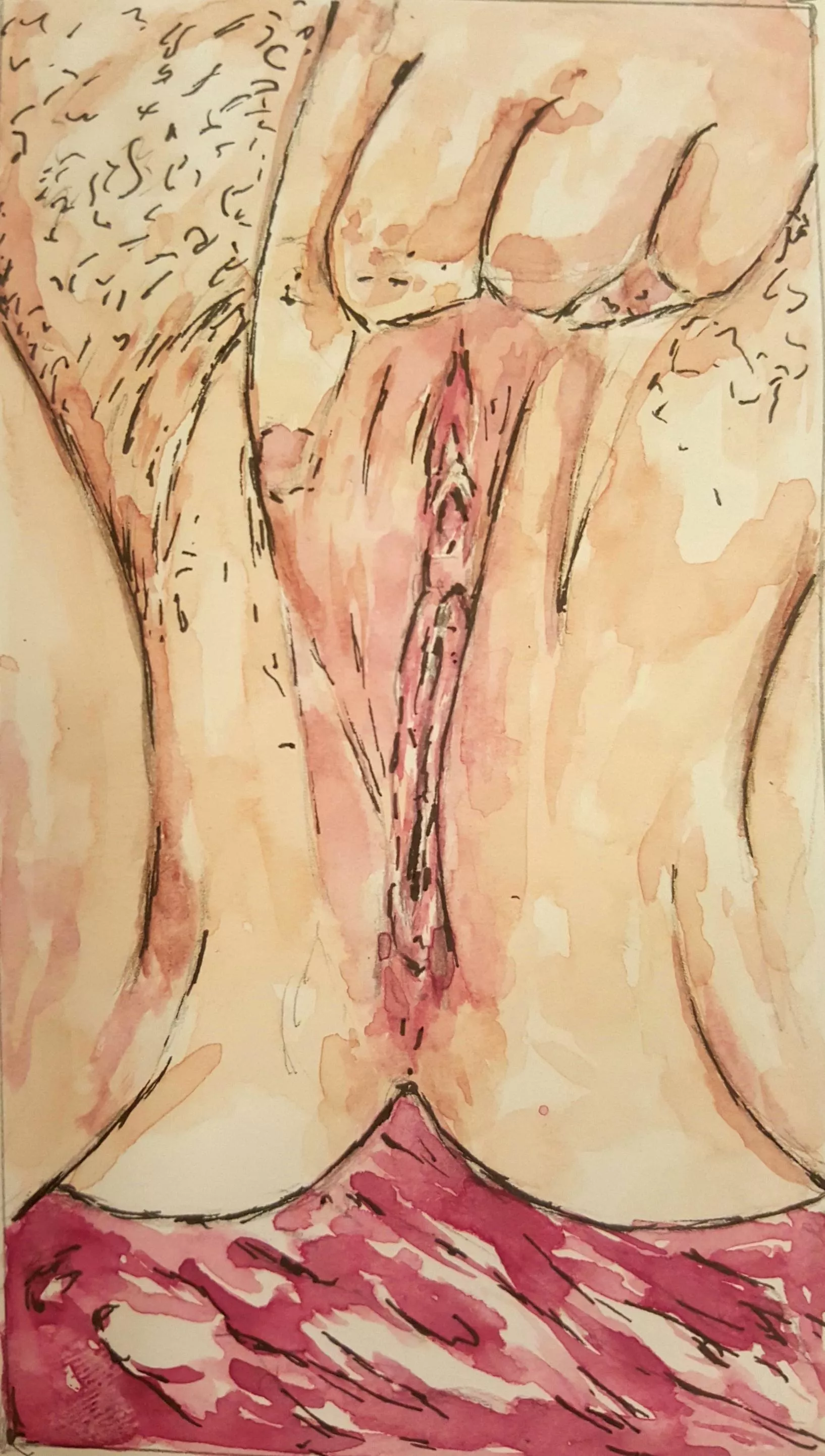 Watercolour nude - 008