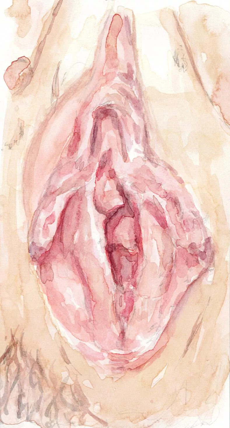 watercolour nude