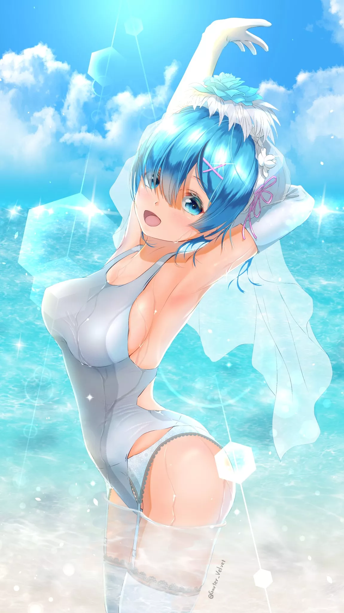 Wedding Rem x Swimsuit (Garter-Velvet) [Re:zero]