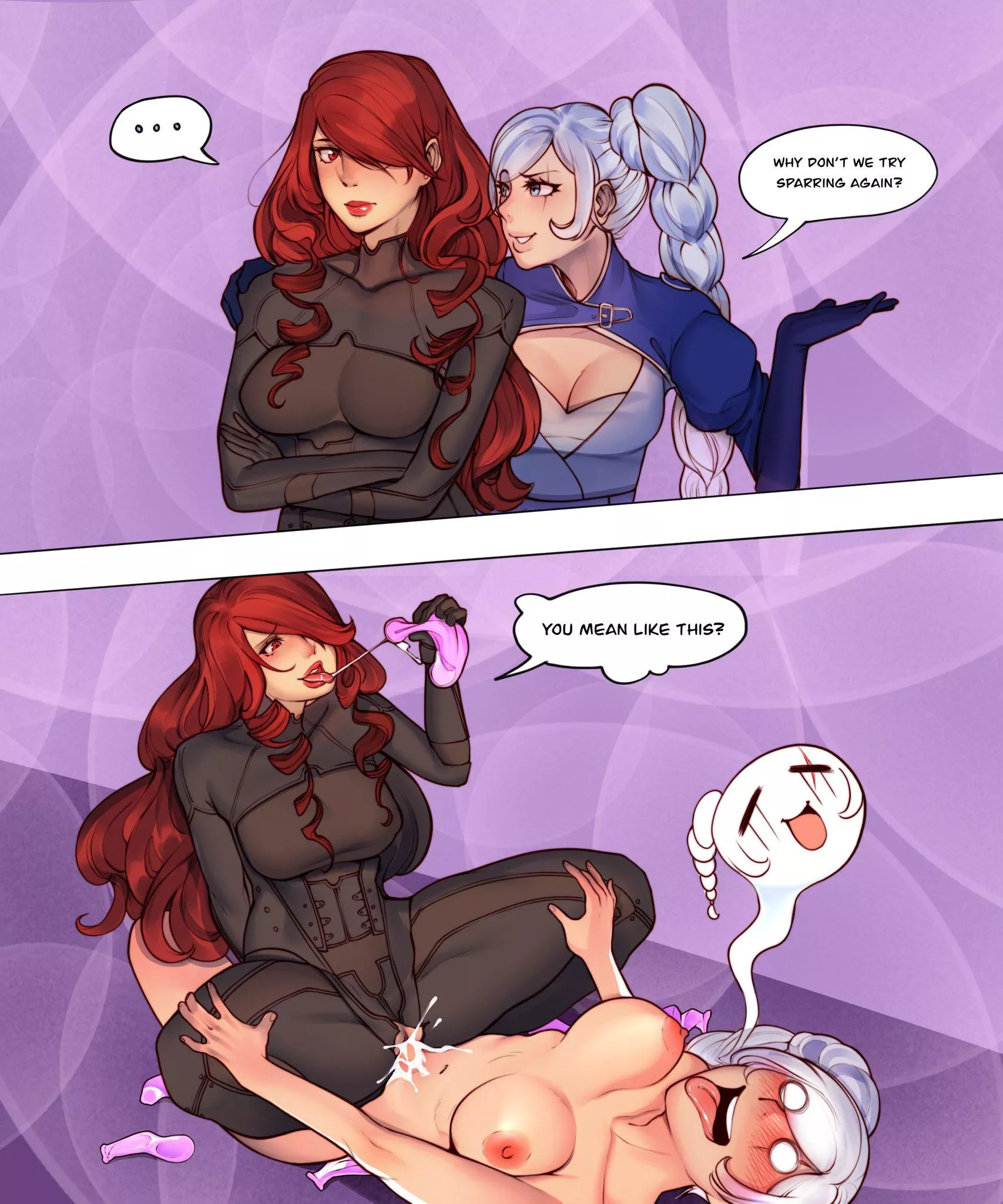 Weiss & Mitsuru Enjoy Some Intense Sparring (Pizza_Yola)