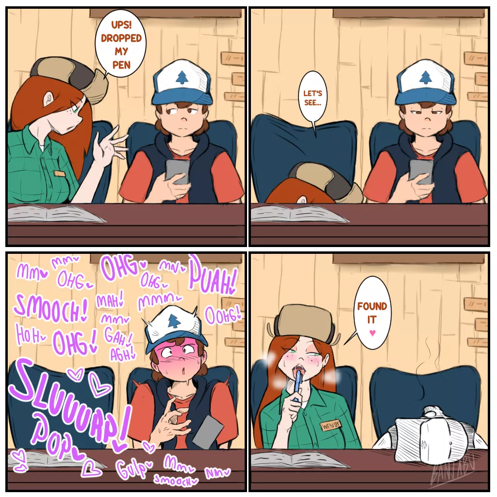 Wendy drops her pen (Banjabu) [Gravity Falls]