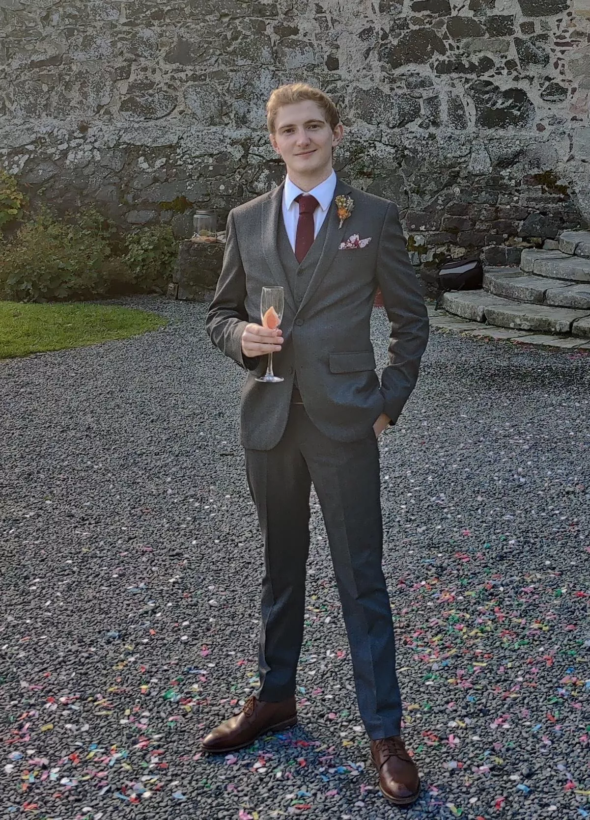 Went to a wedding at a castle yesterday and felt awfully dapper.