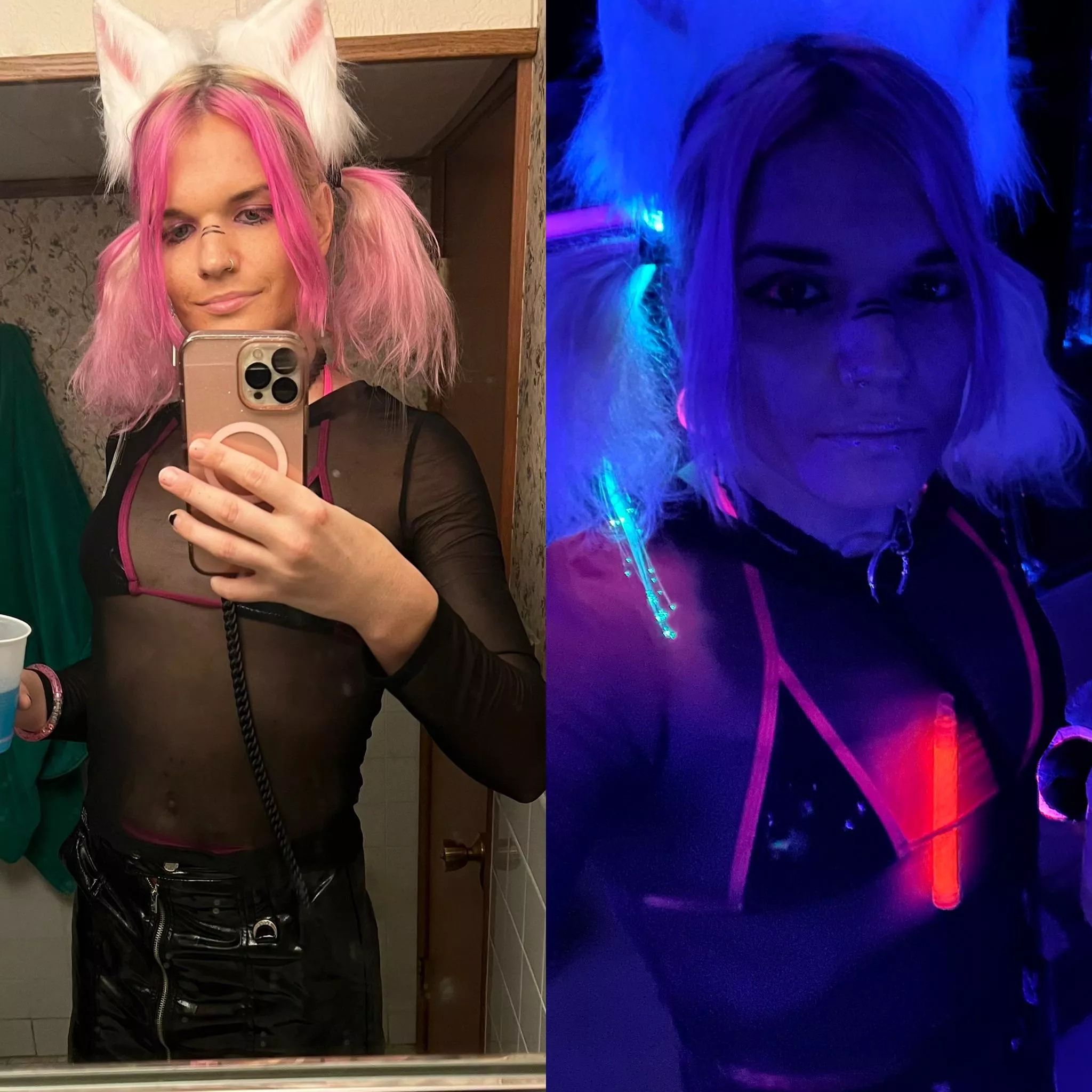 Went to cyberpunk Halloween party last night 🖤💜