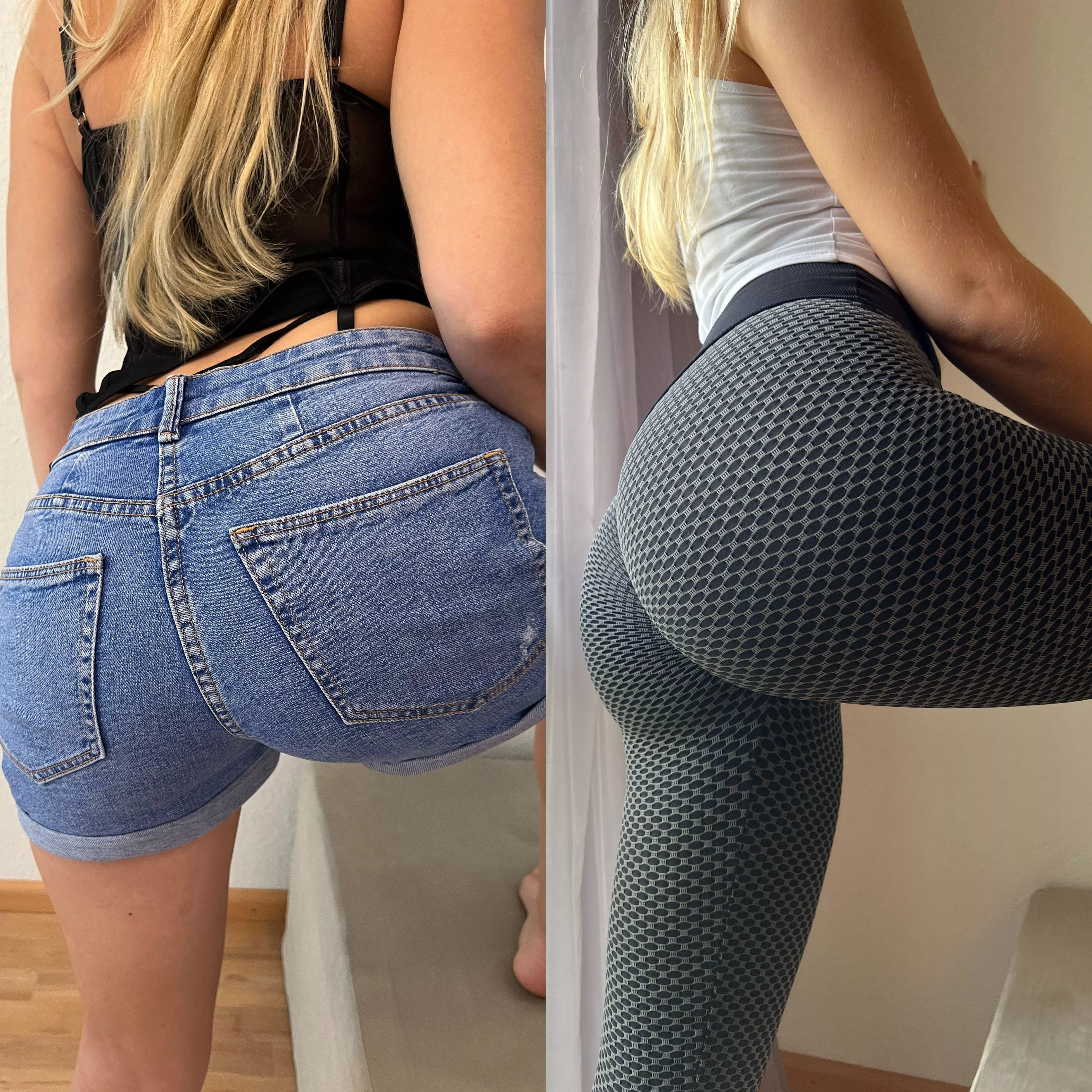 What do you like more jeans or leggings 😍🍑 I think my Ass looks more peachy in leggings 🔥