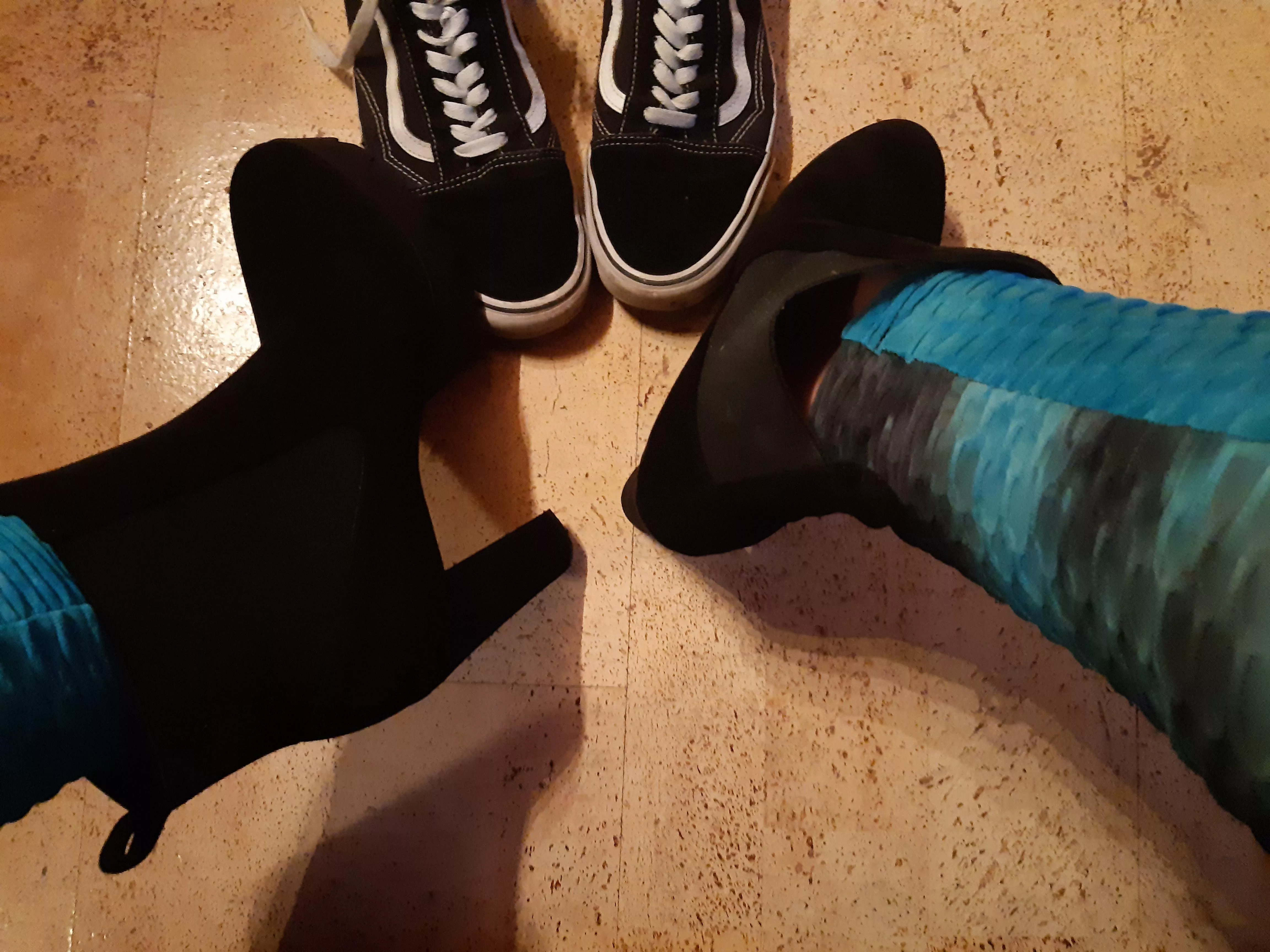 What do you think about my heels and the shoes of my [f]riend?