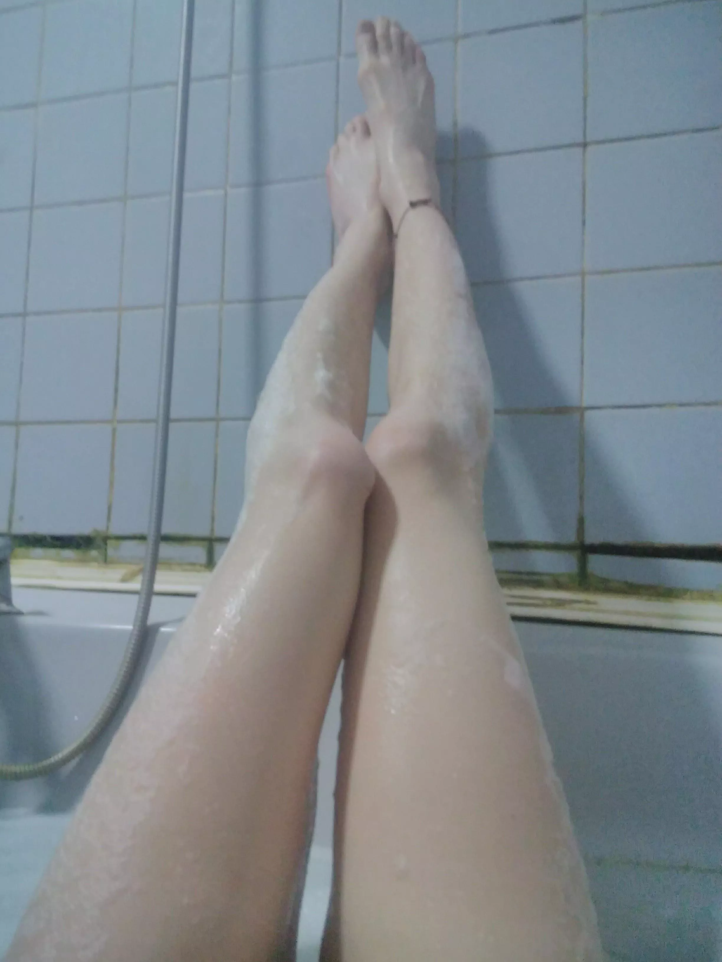 What do you think of my long, soapy legs in the bath?