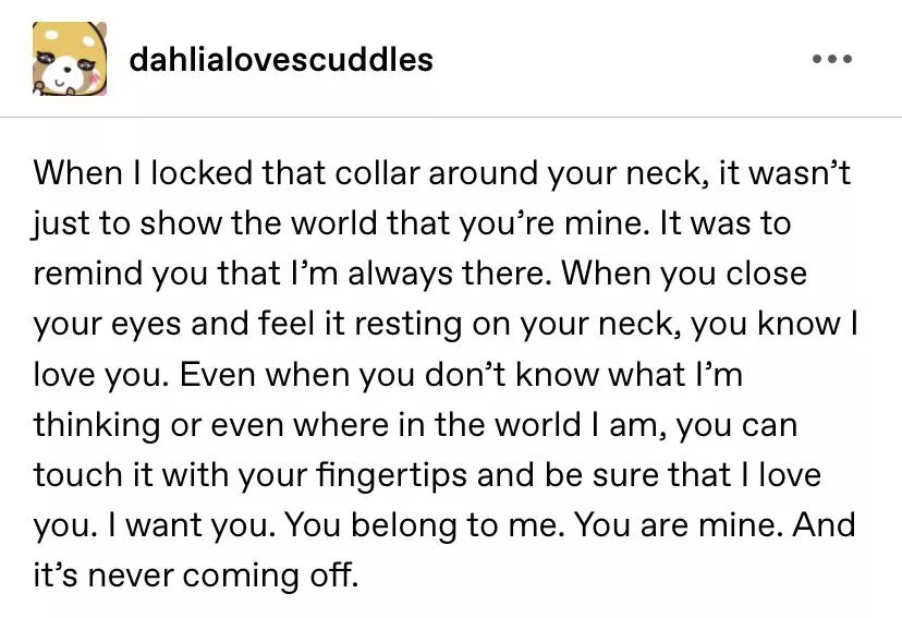 What does a collar mean?