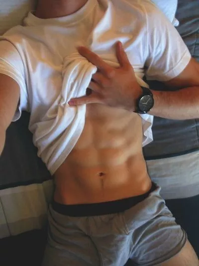 When his abs are just a bonus...