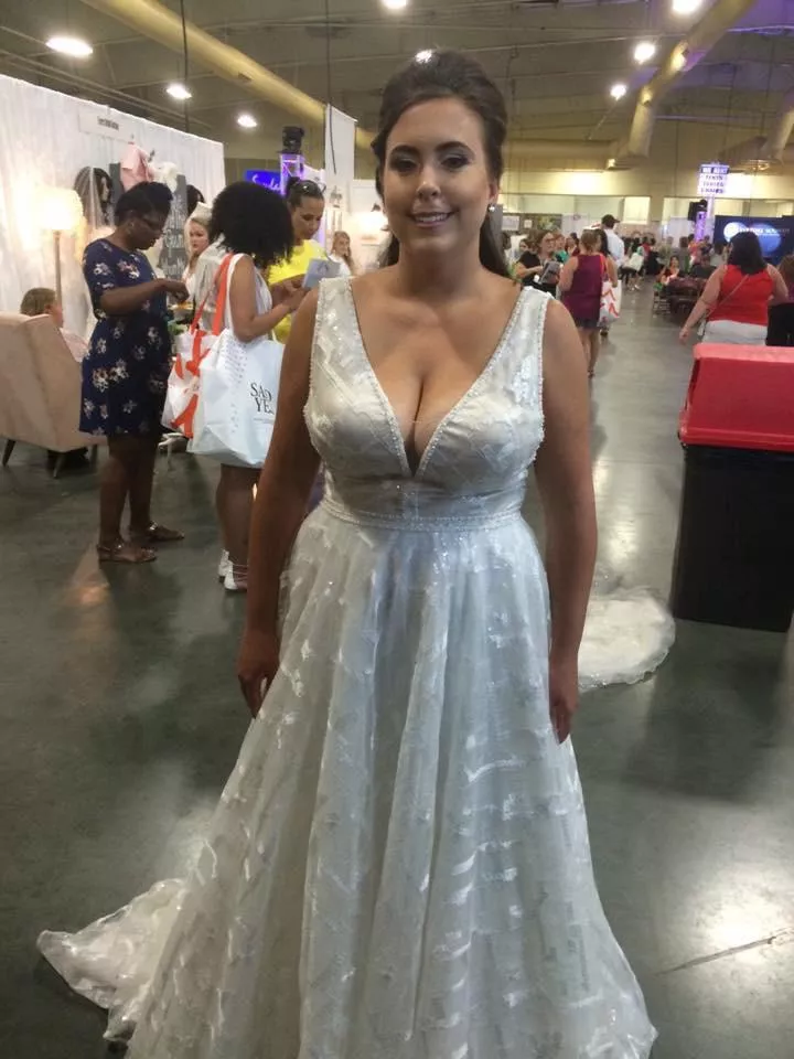 When the wedding dress shows more cleavage then normal