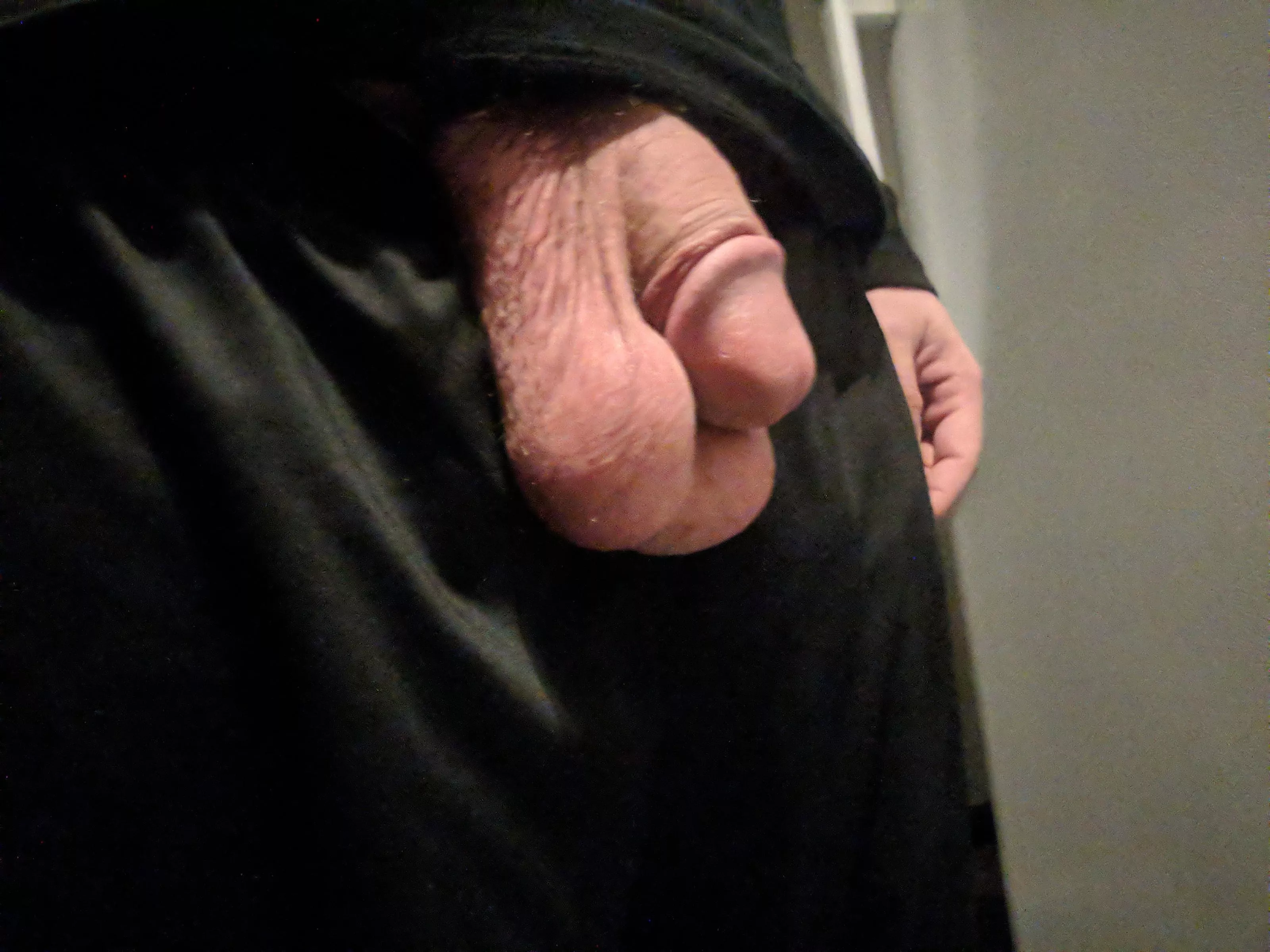 When your cock hangs lower than your balls