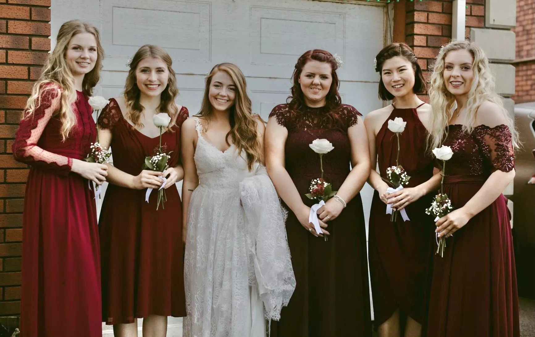 Which bridesmaid takes it raw in the bathroom during the reception?