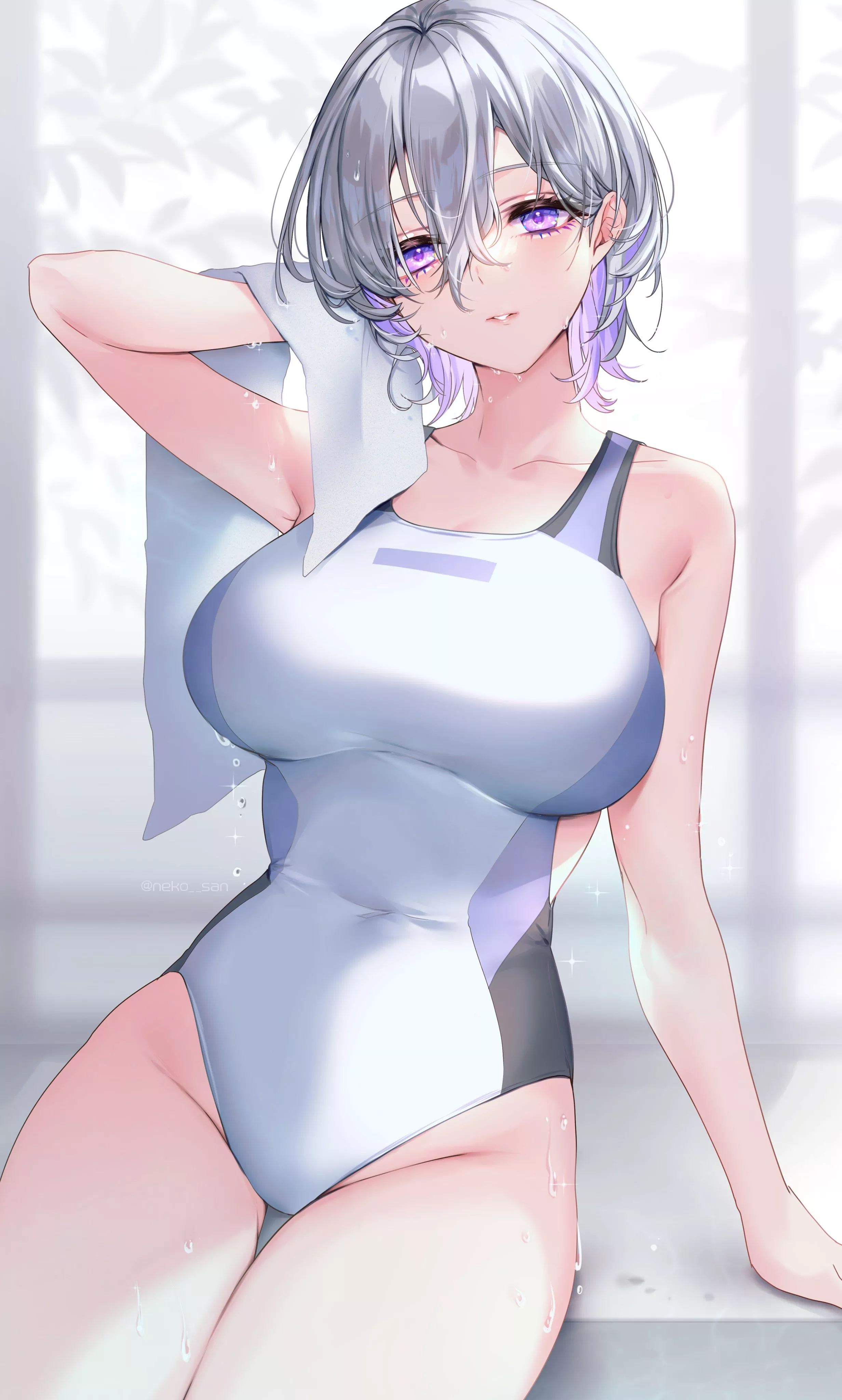 White Competition Swimsuit