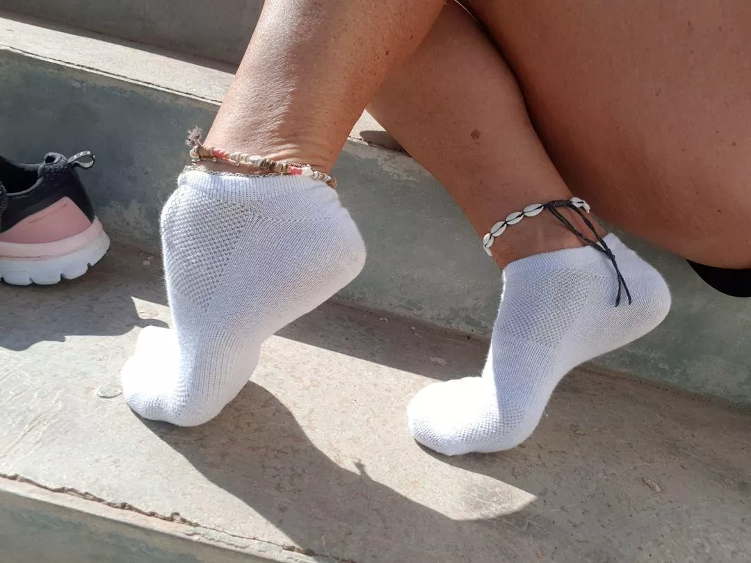 White socks at street