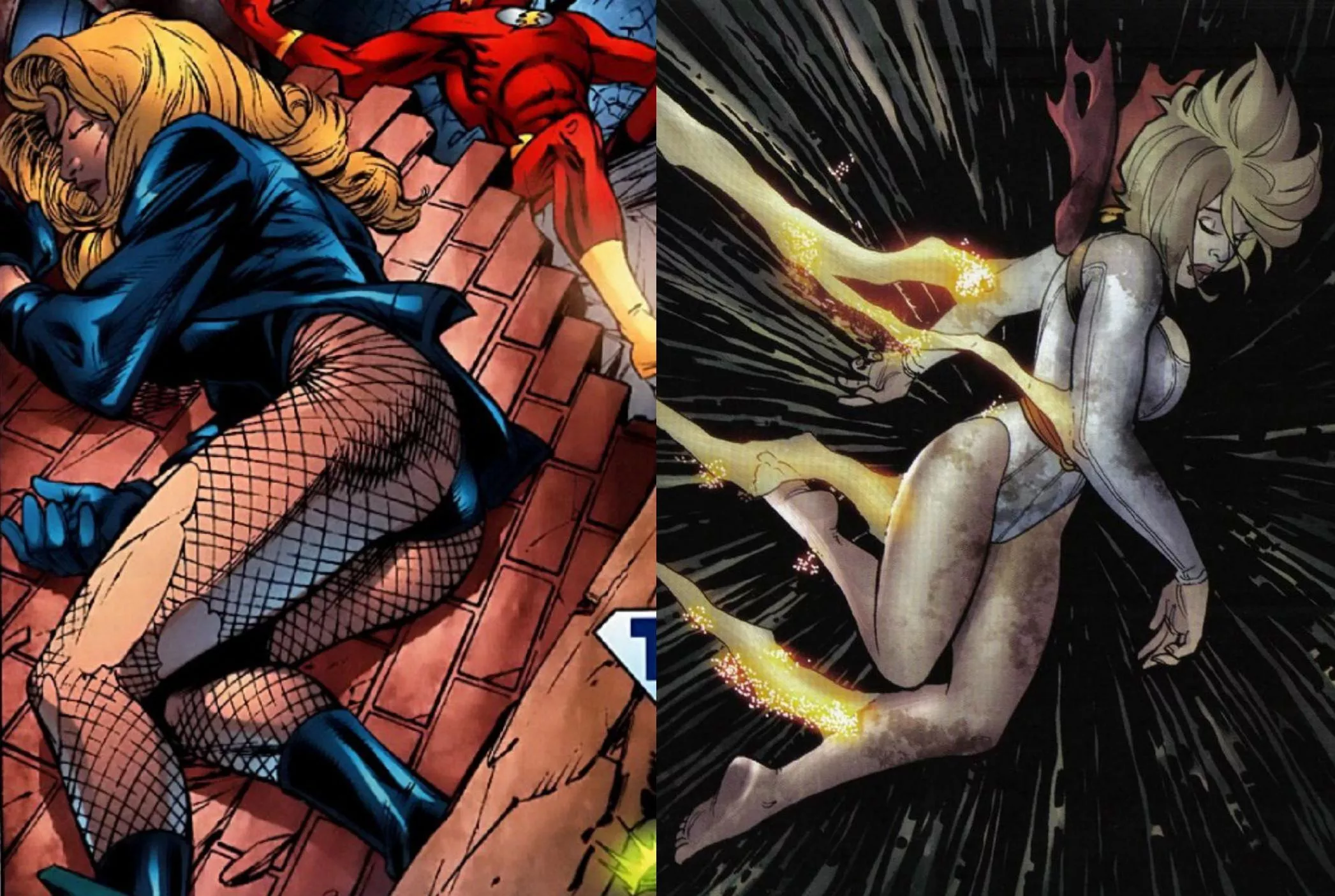 Who looks sexier in defeat Black Canary or PowerGirl?