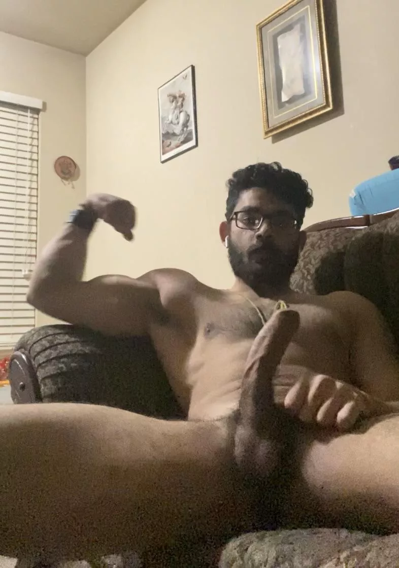 Who wants to ride this cock while massaging my arms