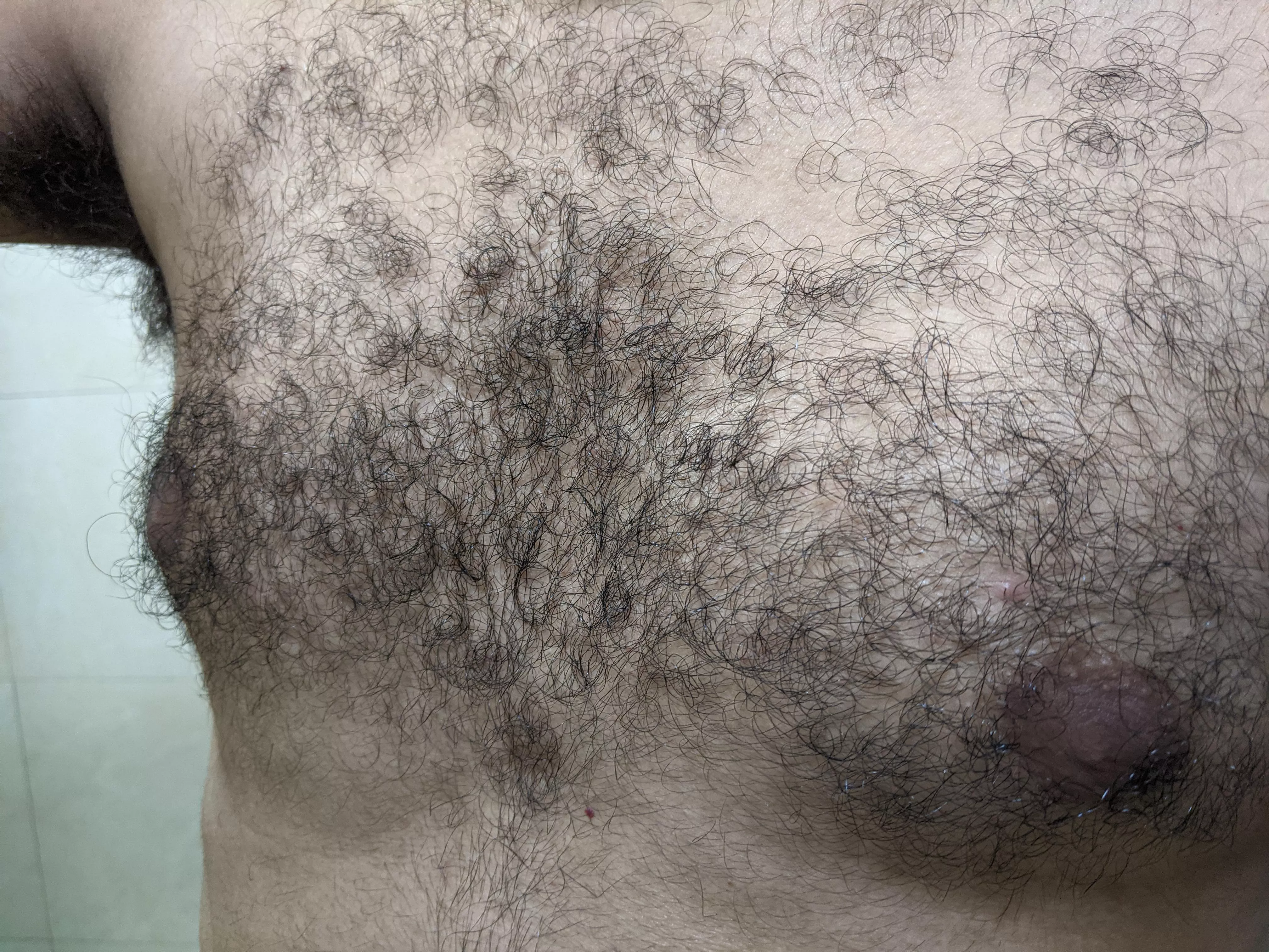 Who wants to suck my hairy nipples?