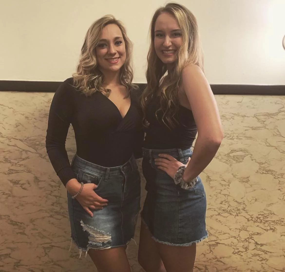 Who wore the Jean skirt better big breast for the win