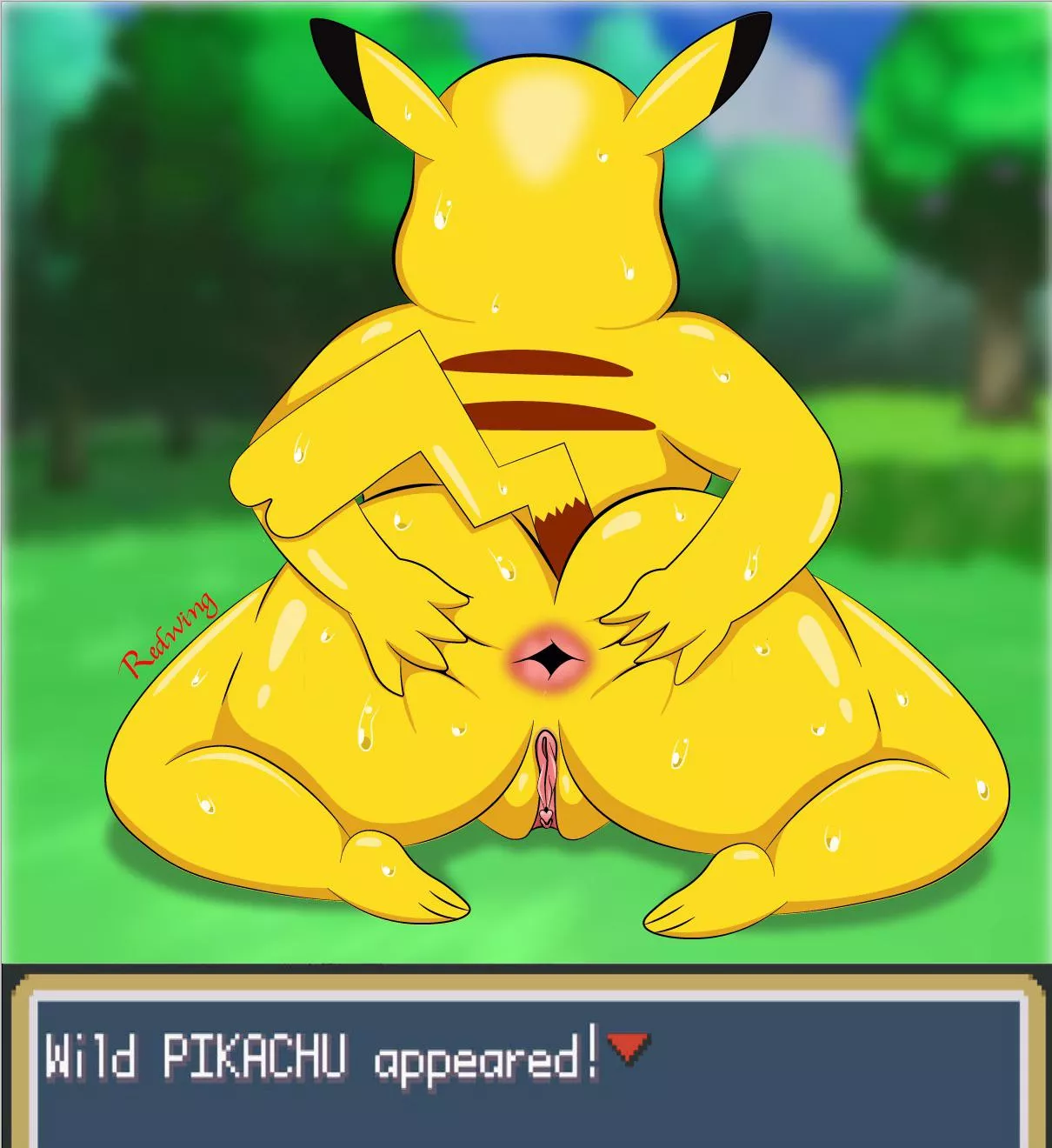 Wild Pikachu appears! [F] (art by me)