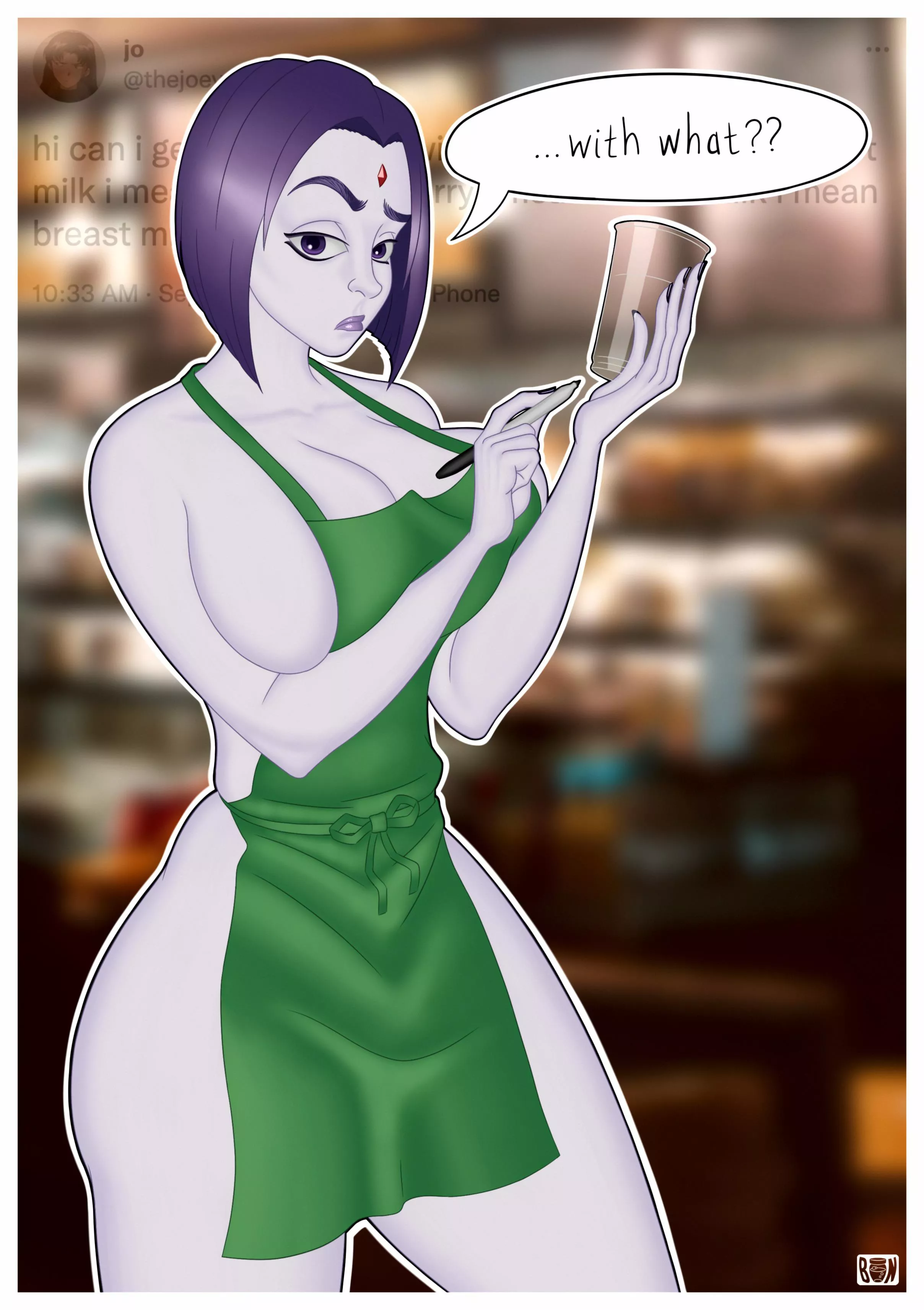 Will Raven make your â€œspecialâ€ latte? (BottledNeon)