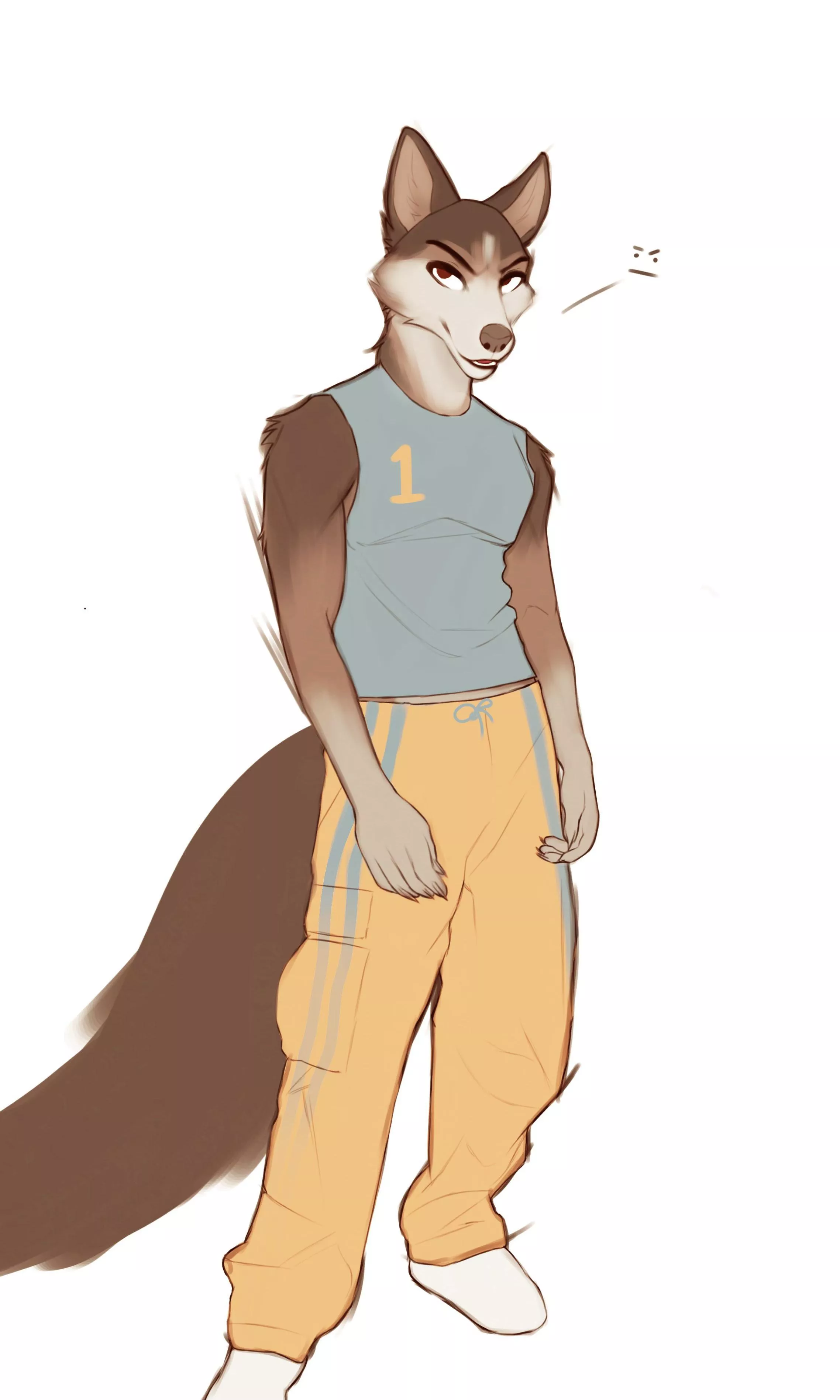 wolf character from a WIP comic idea! (art by me :D)