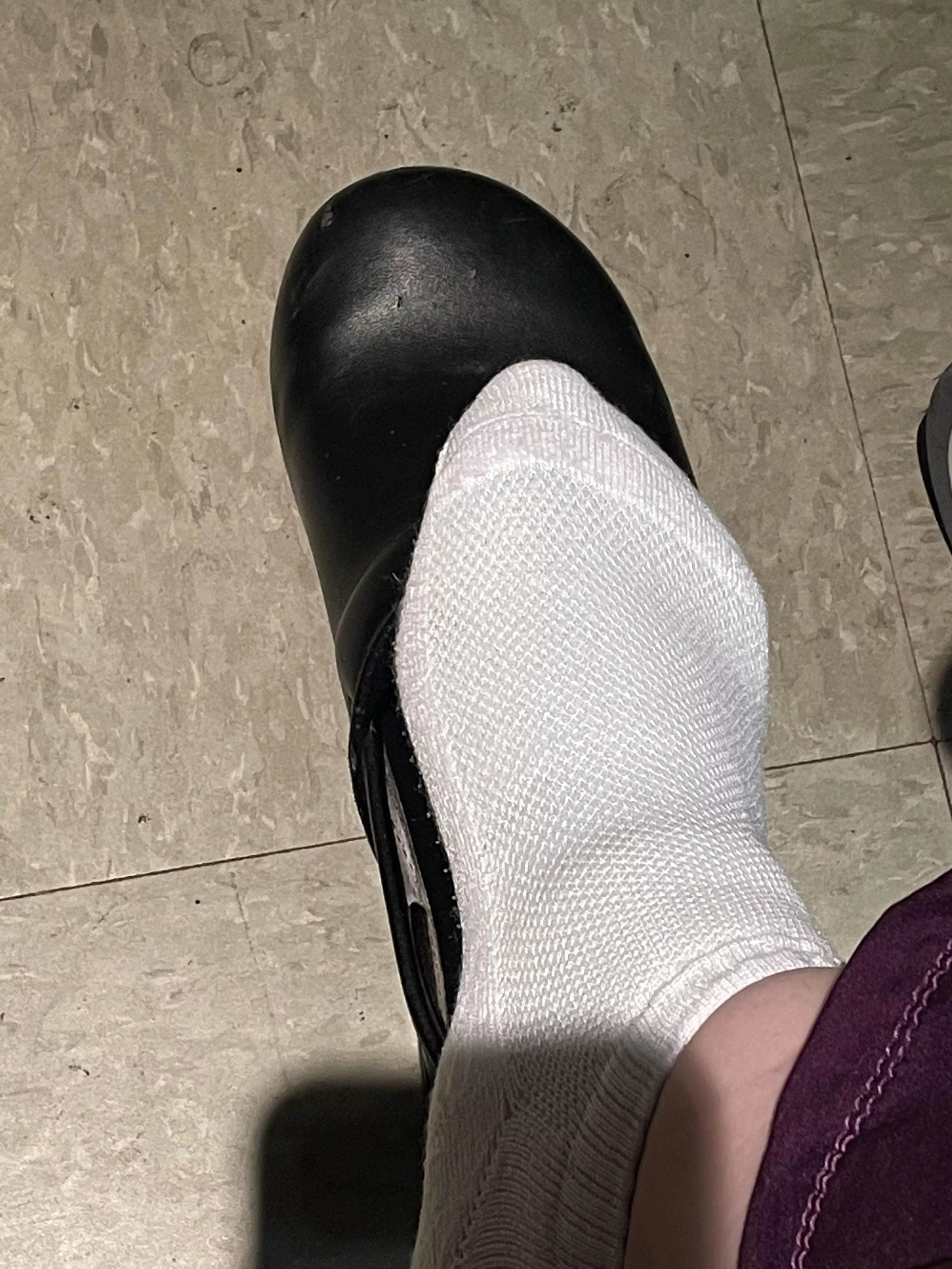 Working my ass off tonight and these babies are super sweaty!!! Iâ€™m sure youâ€™d love to take a sniff of a nurses socks. I work a minimum of 12hrs a day in them. DM if interested.