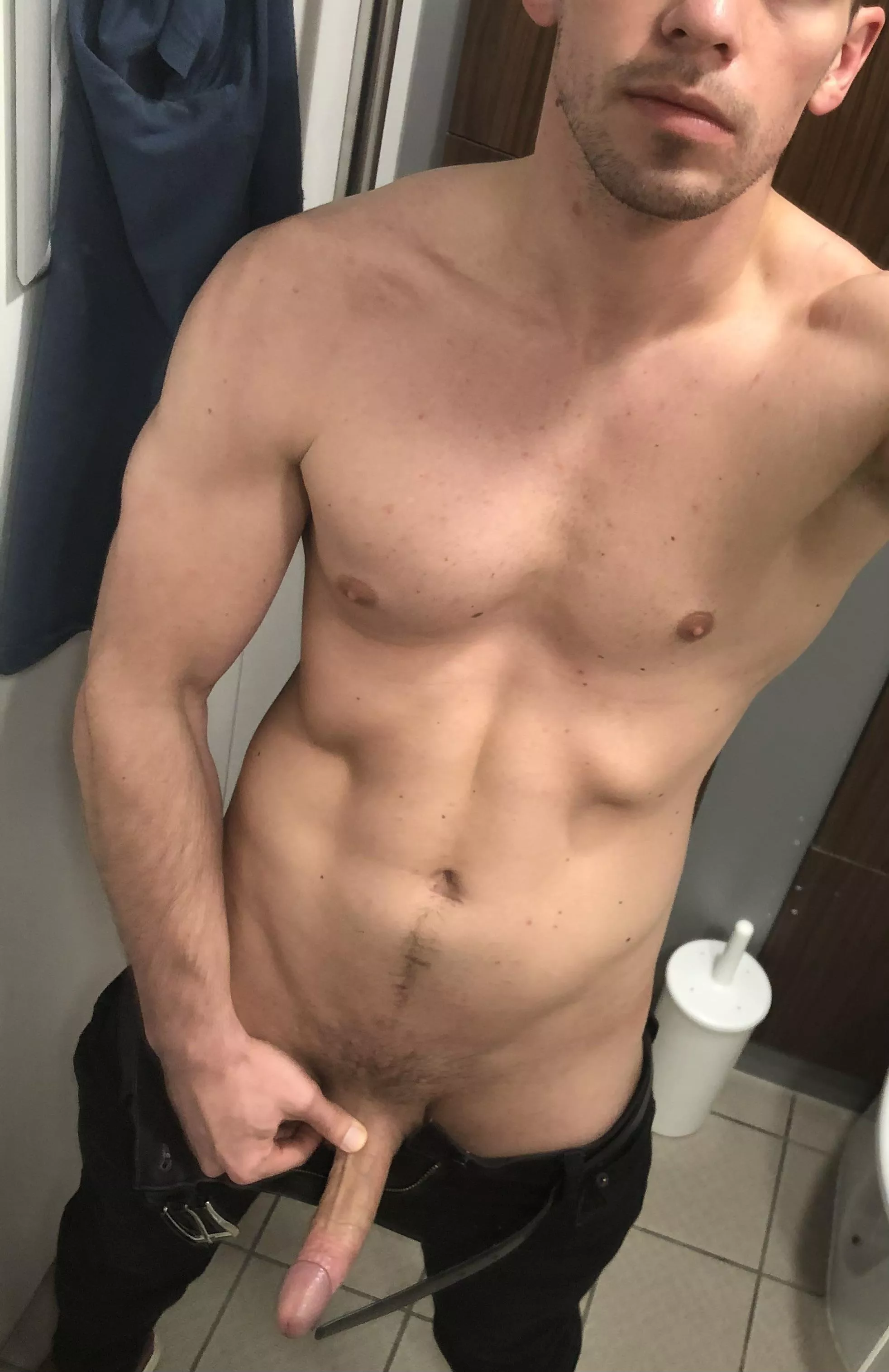 Would you come take this cock in the toilets at the club?