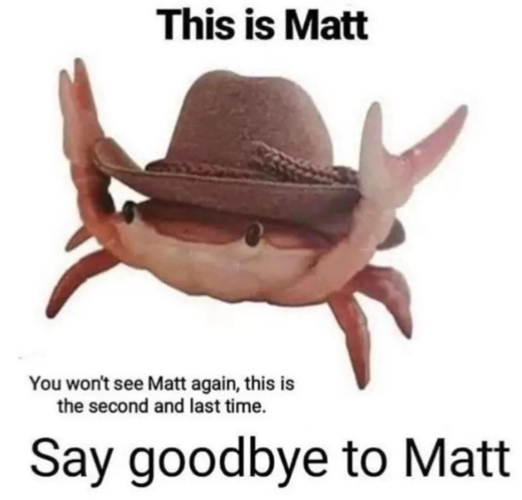 Would you let Matt have his wish of being here for ever