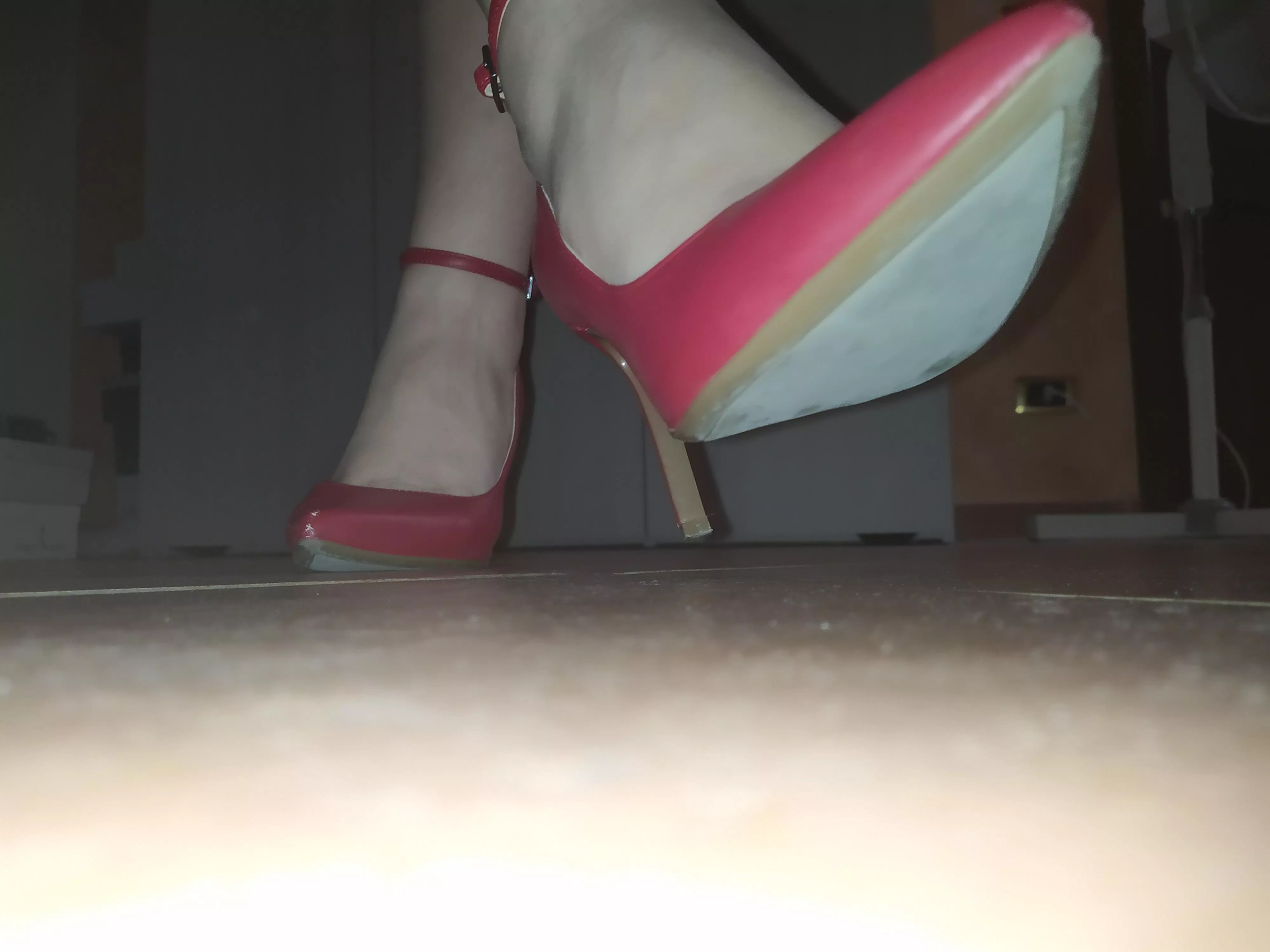 Would you play with my red heels?ðŸ‘…