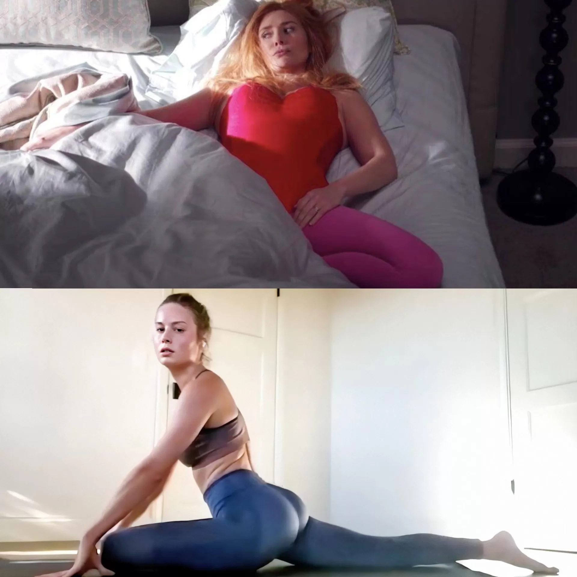 WYR have morning sex with Elizabeth Olsen (Or) have hot & sweaty after workout sex with Brie Larson