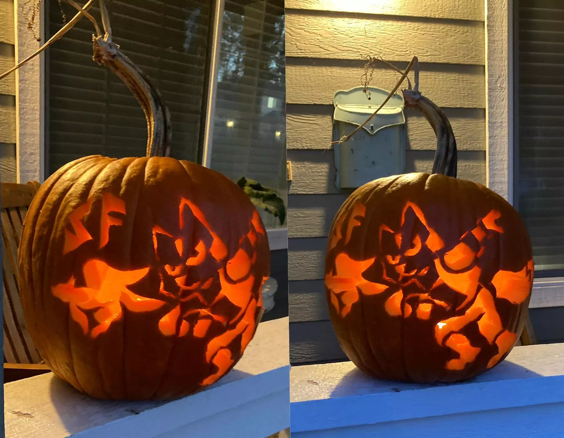 Yay made a starfox pumpkin! :D