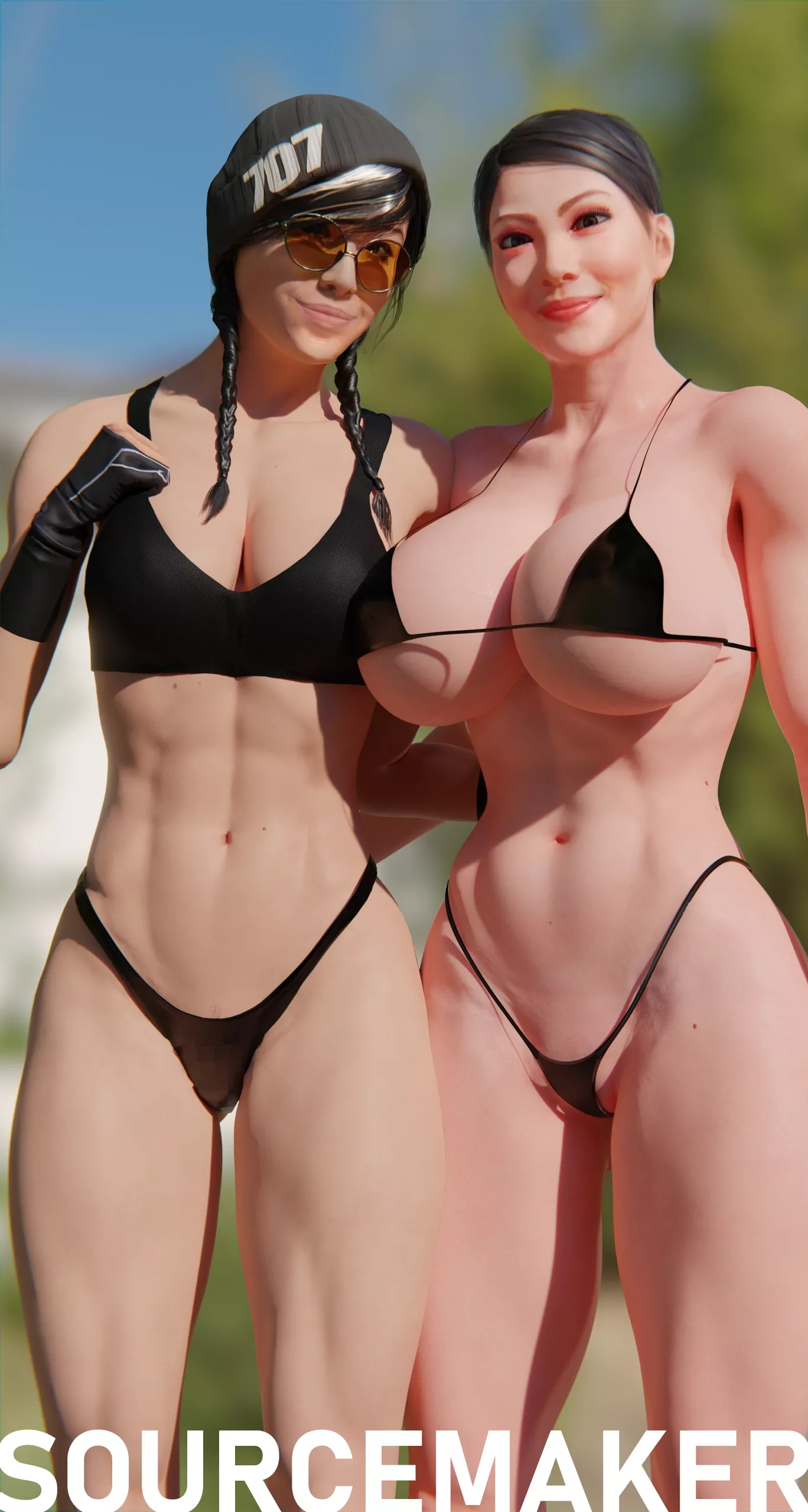 ying and dokkaebi swimsuits