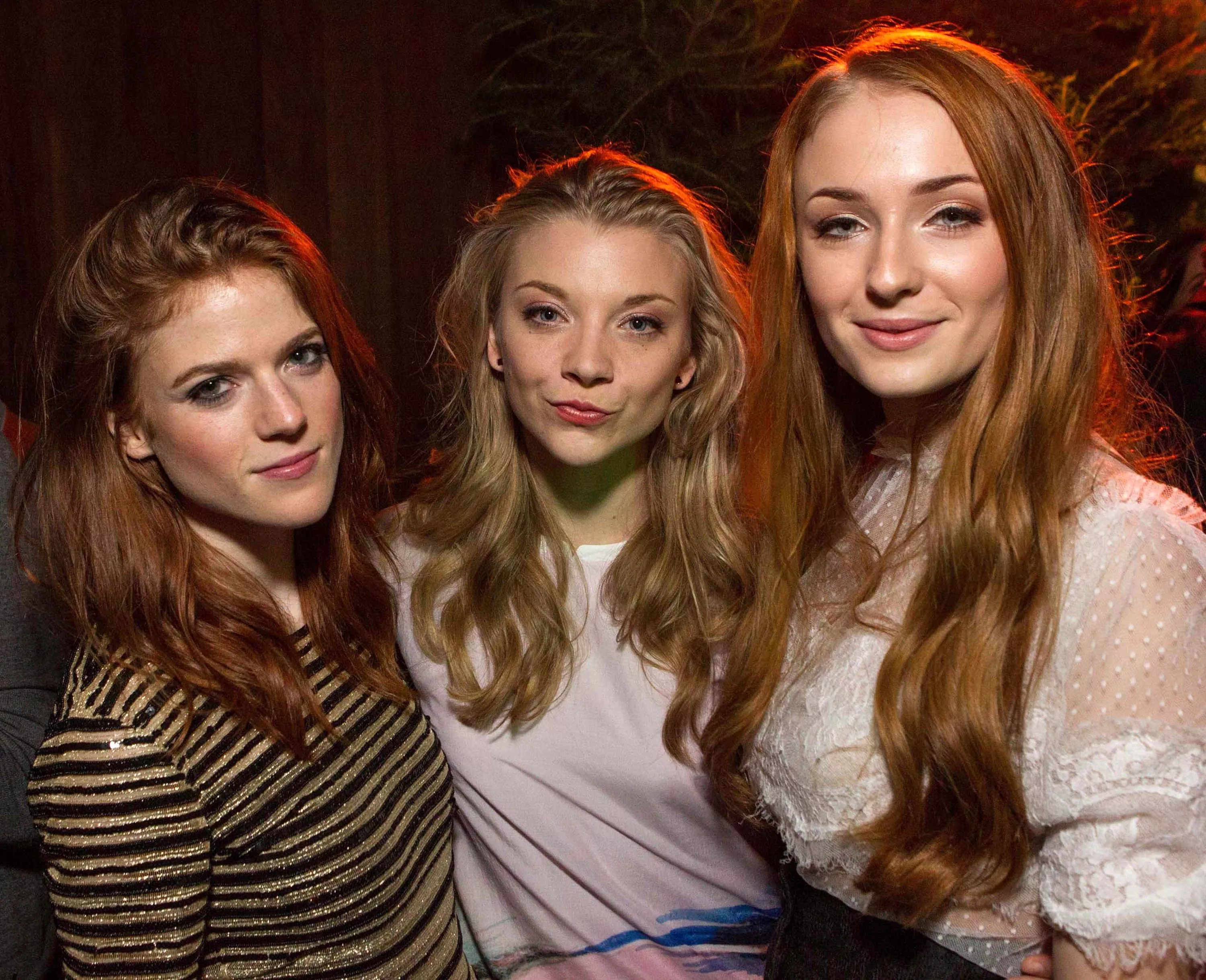 You enter into a room and ROSE LESLIE, NATALIE DORMER & SOPHIE TURNER are in their full games of thrones outfits what do you do?