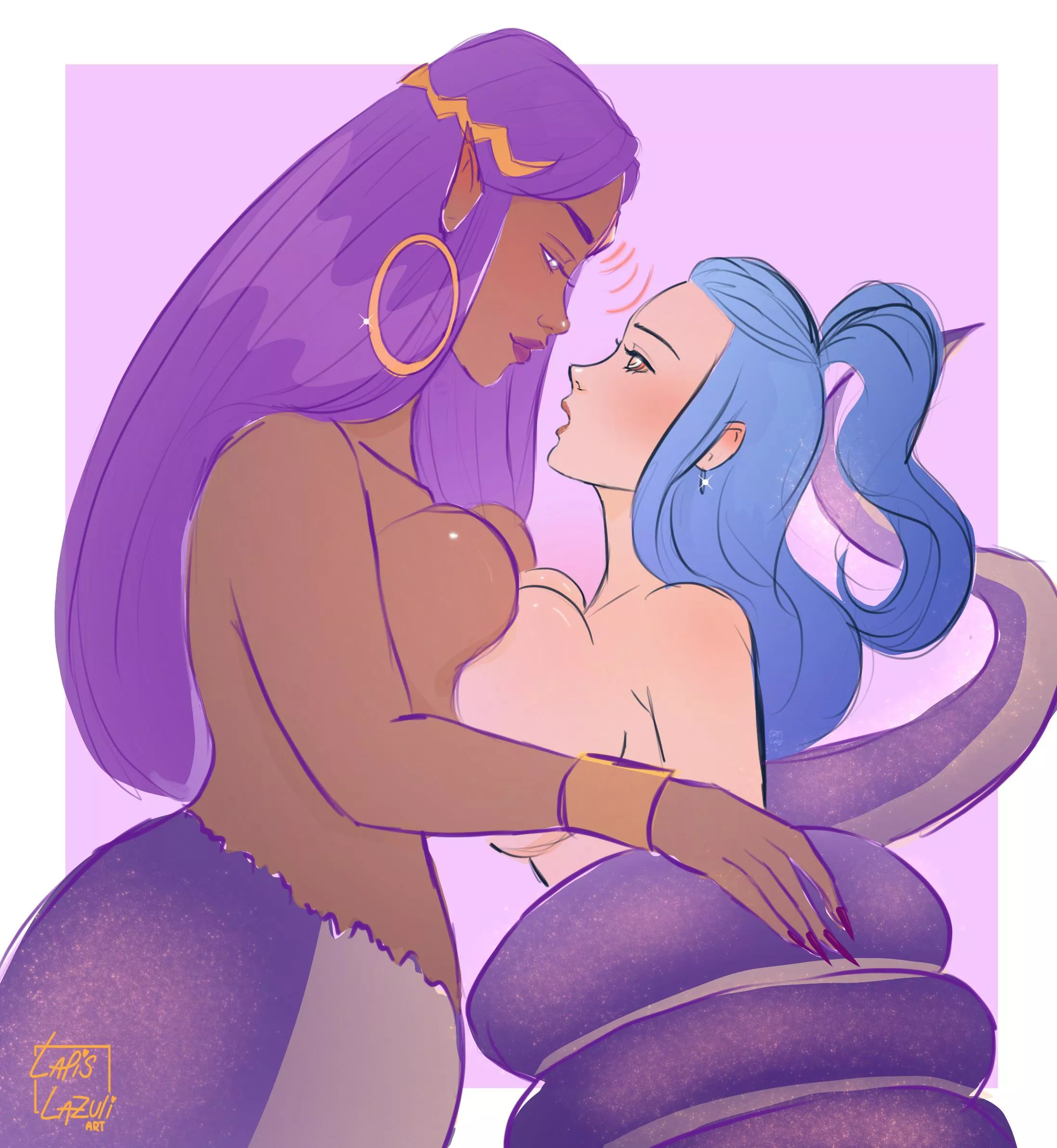 You guys a fan of hypnotic Lamias? [Ianthe & Lapis] [LapisLazuliArt]