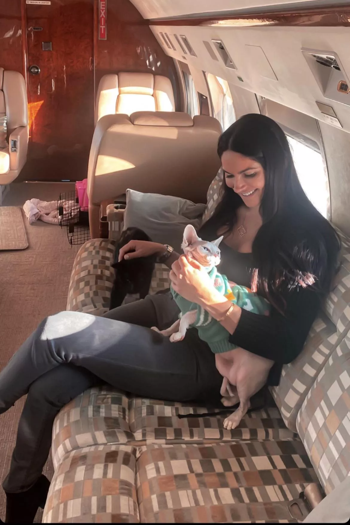 You look at that, she’s on a private jet. Must be nice.