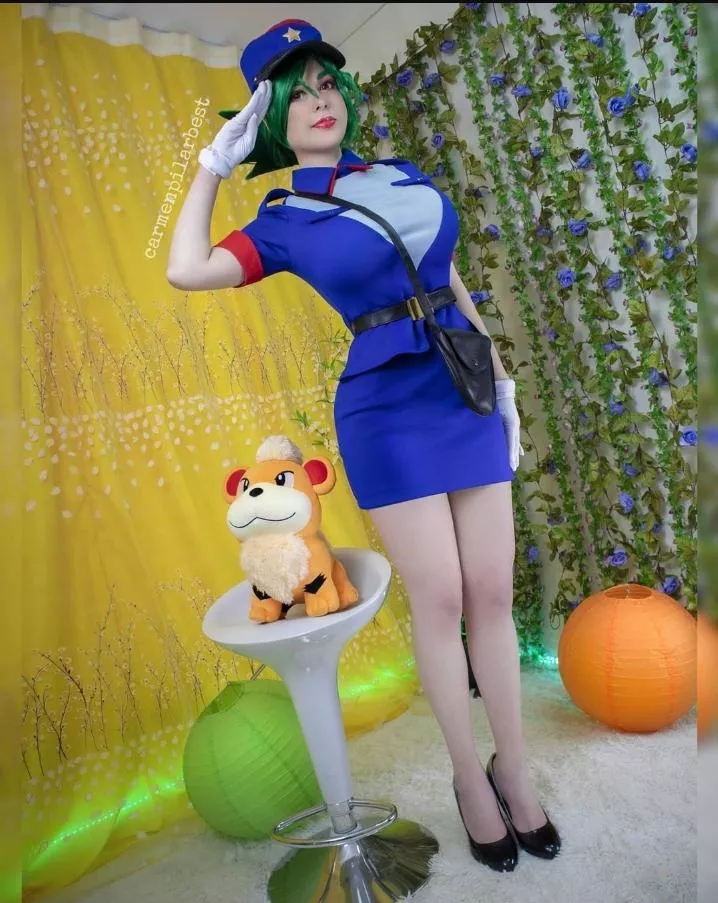 You look cute and harmless. Let's have a pokemon battle, pokemon officer Jenny cosplay by Carmenpilar best