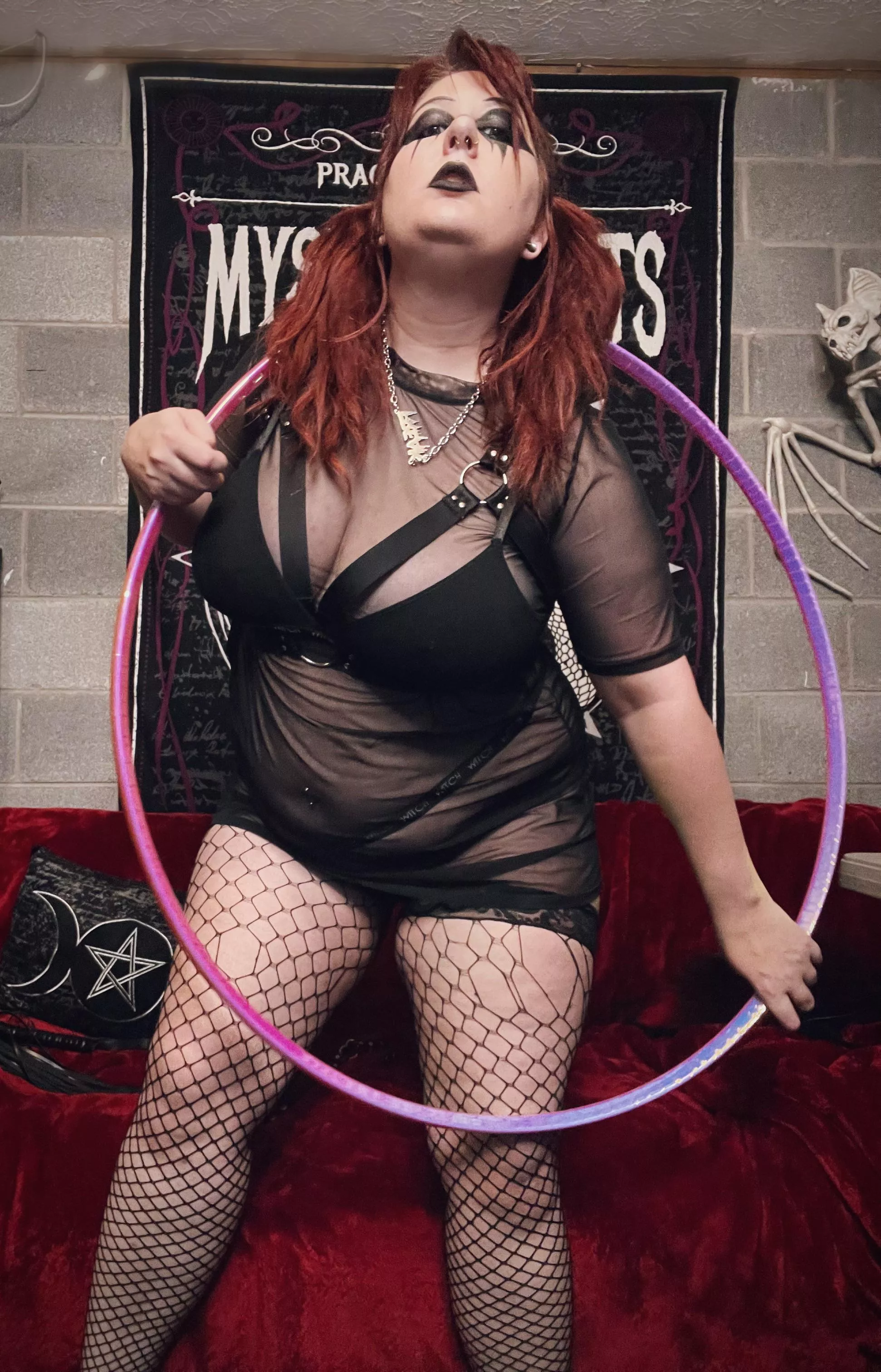 Your big titty goth gf is online and hooping today! Big squirt show at goal! Cum with me 😈 link in comments or search lolahdreadful