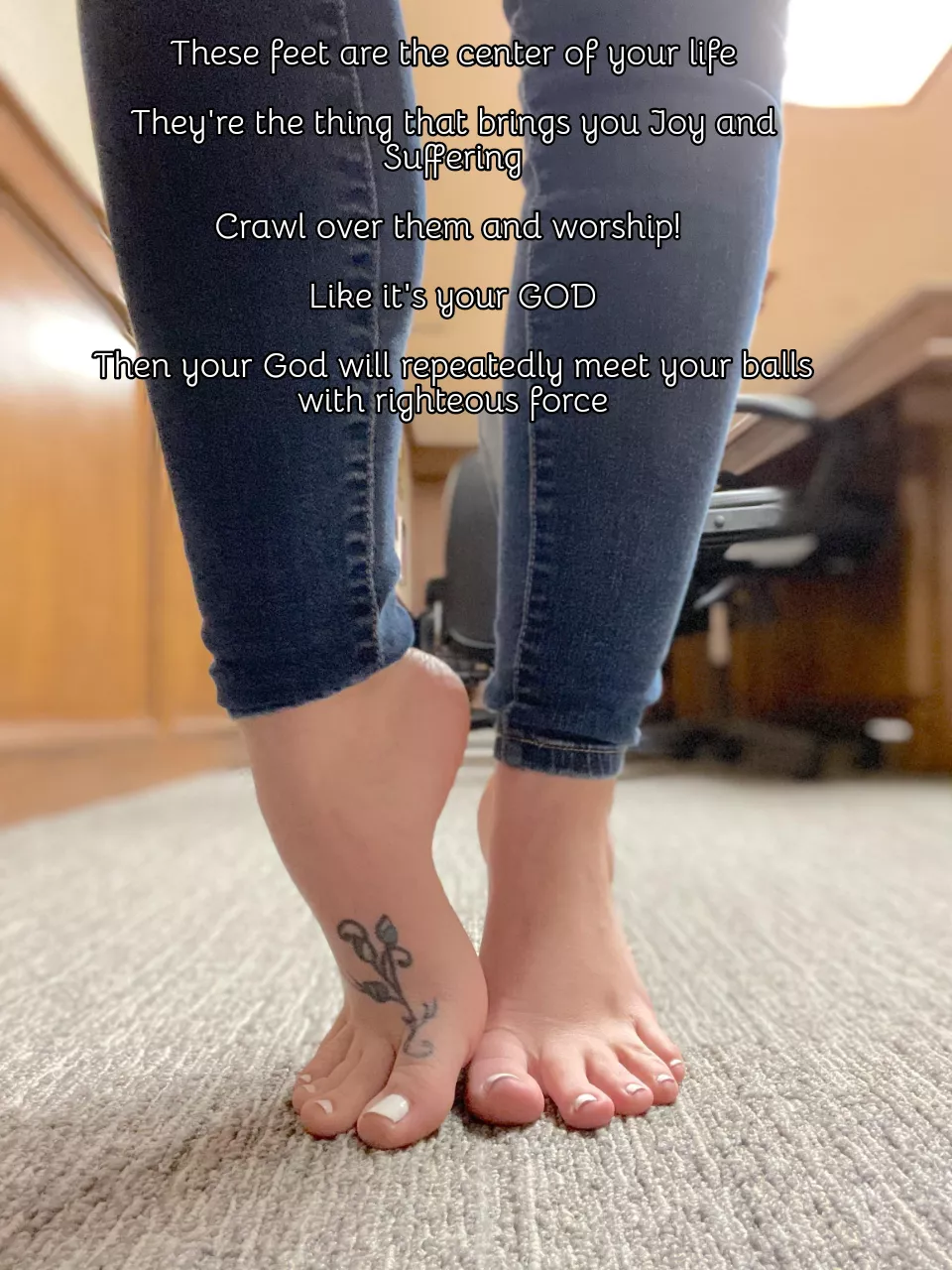 Your Domme's feet are your GOD!